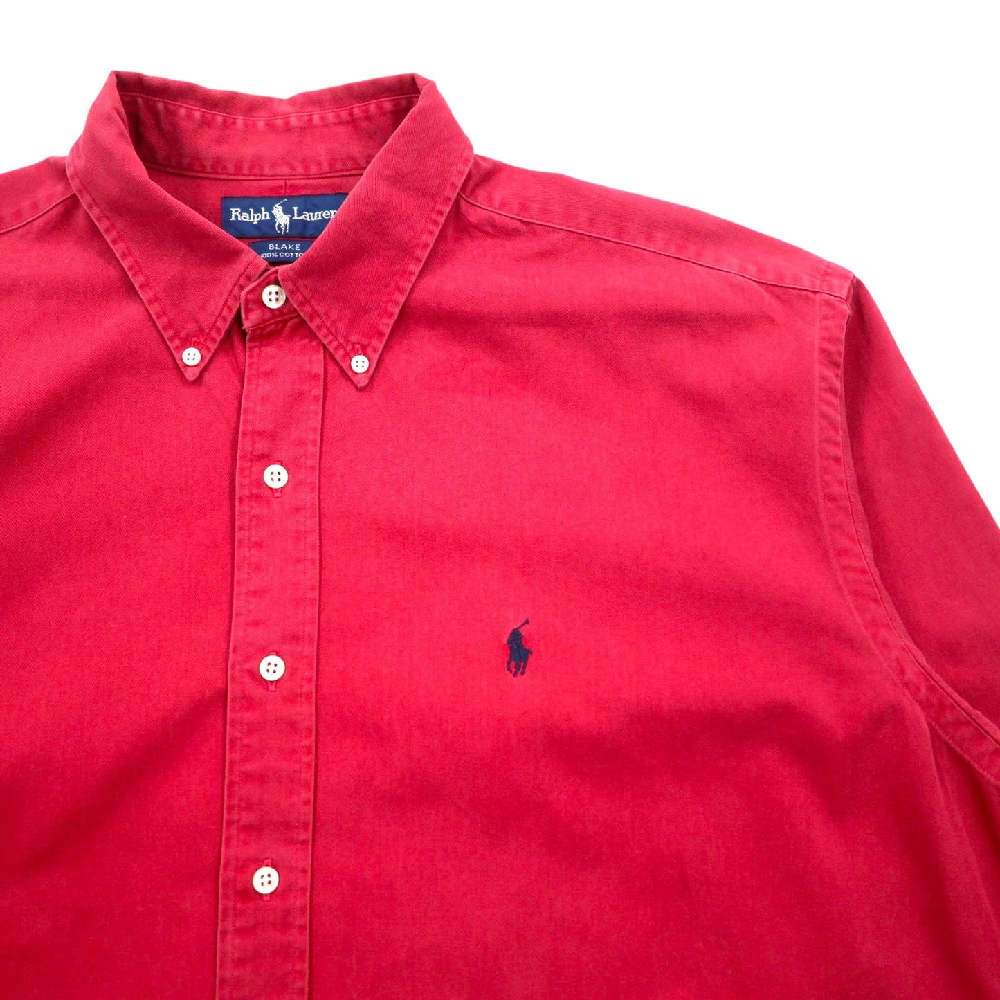 RALPH LAUREN 90年代 ボタンダウンシャツ XL レッド コットン BLAKE スモールポニー刺繍