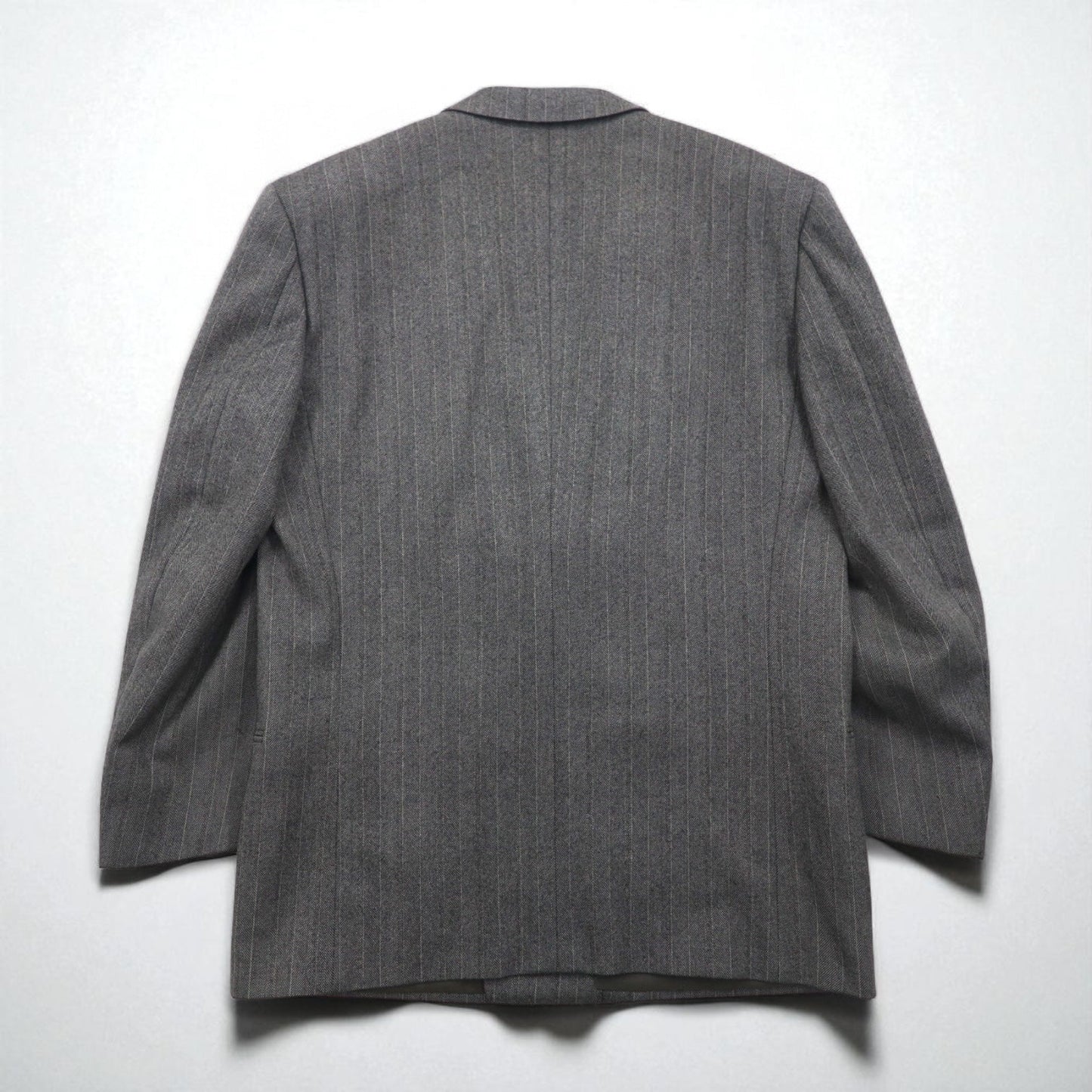 90s Japan Vintage Double-breasted Blazer Roberta di Camerino 日本製 ヘリンボーン ダブル テーラードジャケット M グレー ウール