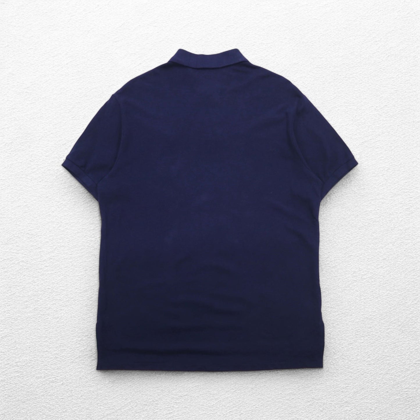 POLO RALPH LAUREN 鹿の子 ポロシャツ XL ネイビー コットン 刺繍 ビッグポニー USA 星条旗