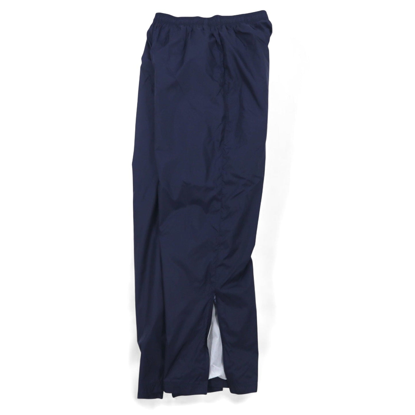 Reebok 90年代 ナイロン トラックパンツ ジャージ L ネイビー ベクターロゴ刺繍 スリット 裾ジップ