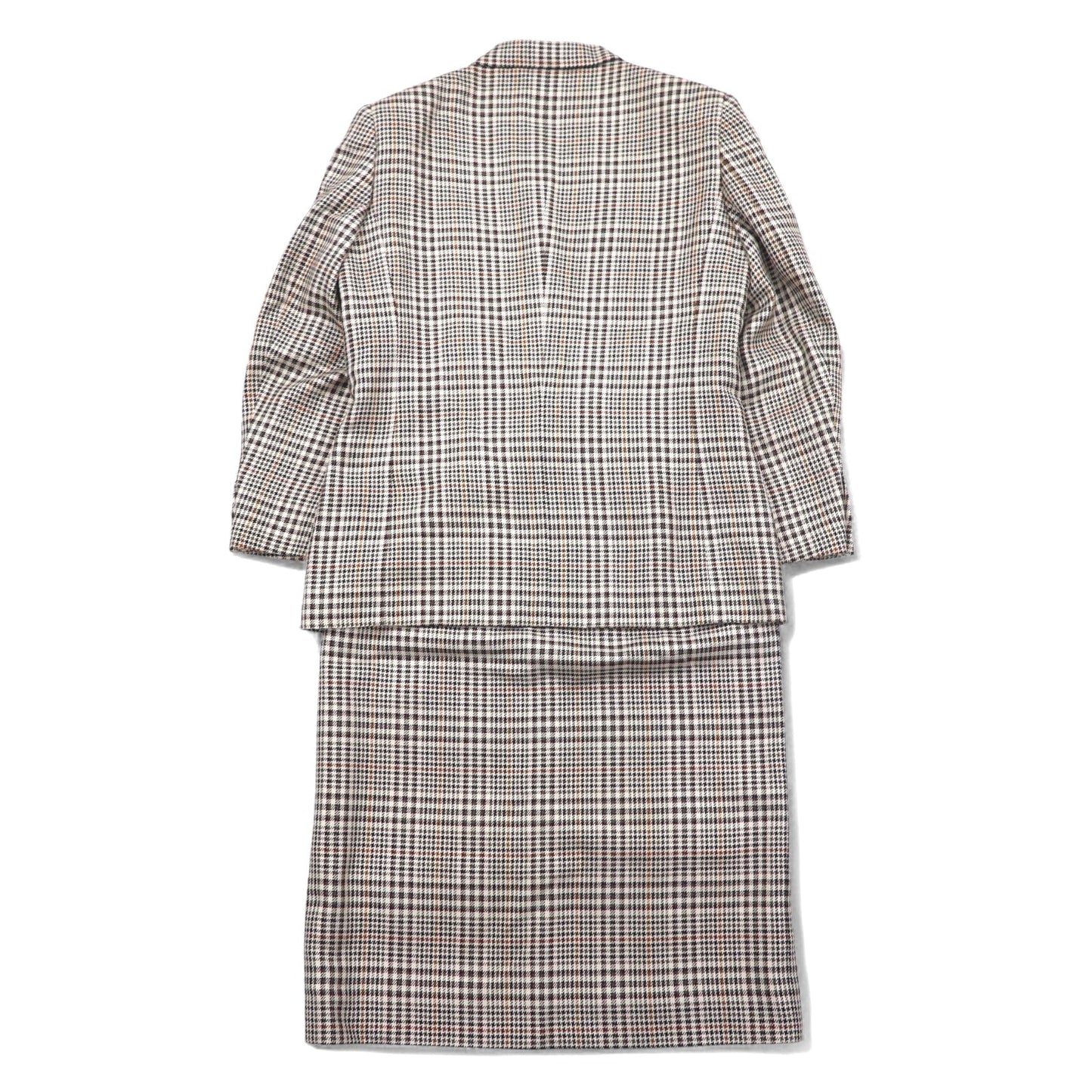 Burberrys シルク ダブル スーツ セットアップ M ベージュ チェック ウール WILLIAM BROWN