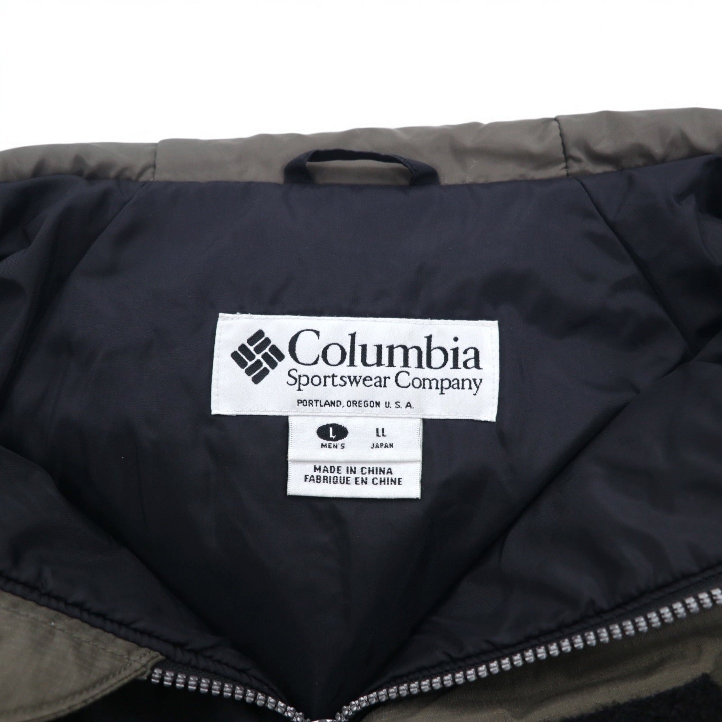 Columbia 90年代 ハーフジップ アノラックパーカー XL ブラック ブルー ナイロン XM5089