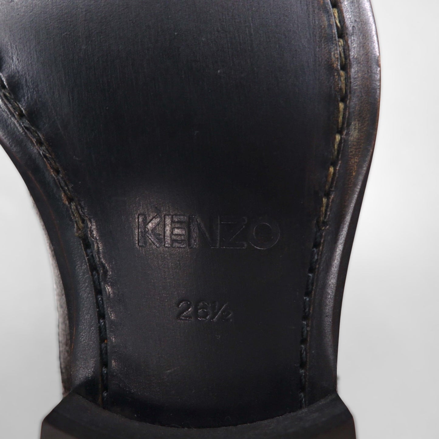 KENZO 日本製 レザー サイドジップブーツ 26.5cm クラック加工 グッドイヤーウェルト製法 30923245023