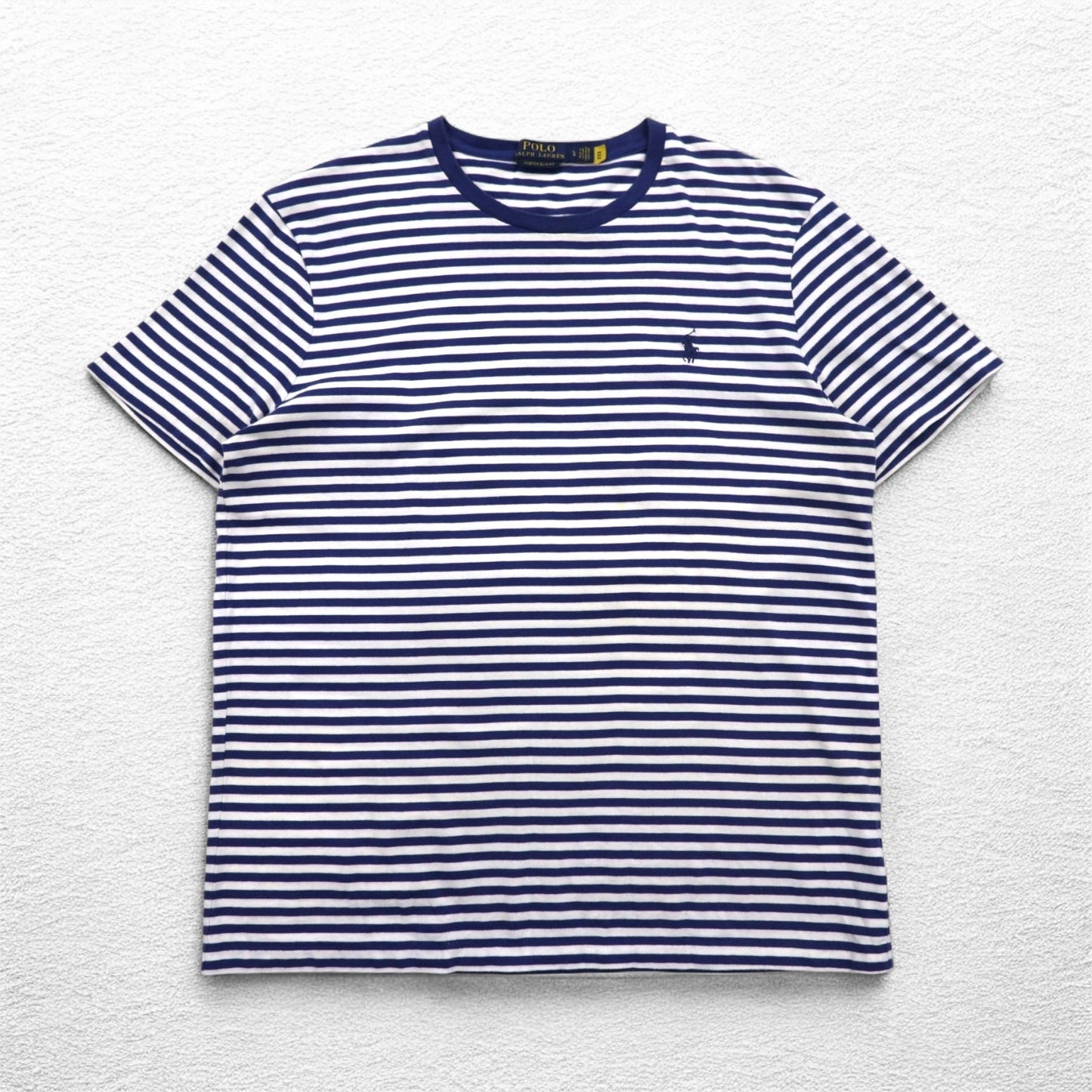 POLO RALPH LAUREN ボーダー Tシャツ L ネイビー ホワイト コットン スモールポニー刺繍