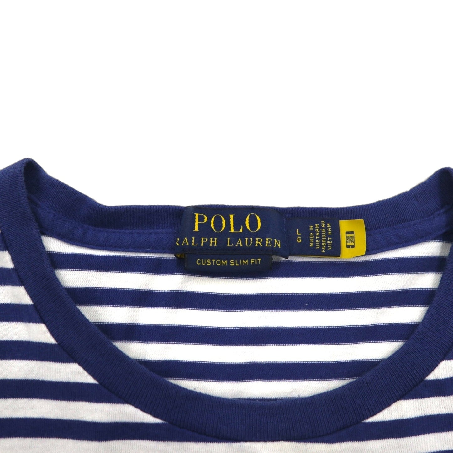 POLO RALPH LAUREN ボーダー Tシャツ L ネイビー ホワイト コットン スモールポニー刺繍