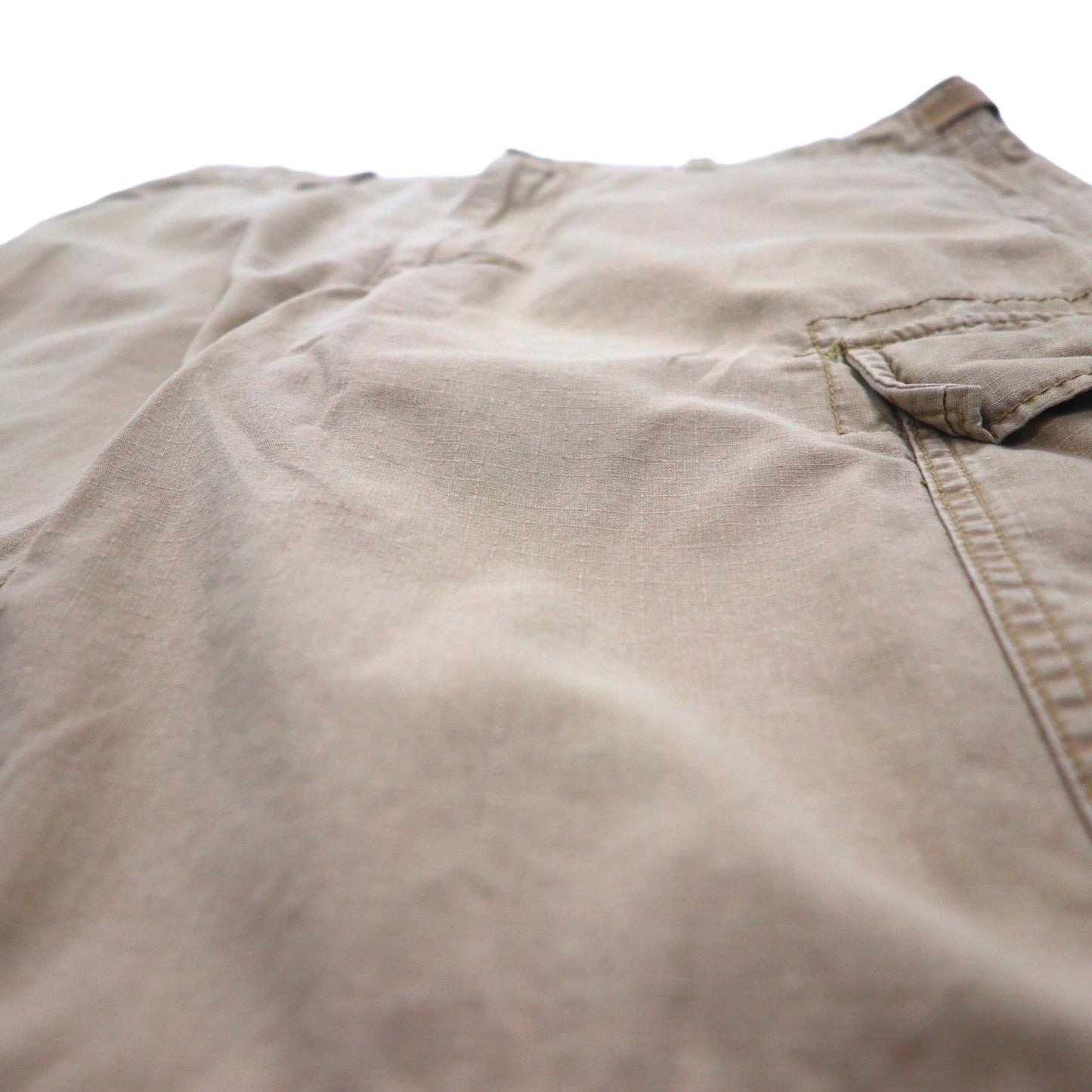 POLO JEANS CO. RALPH LAUREN 90年代 リップストップ カーゴショートパンツ ハーフパンツ L カーキ コットン