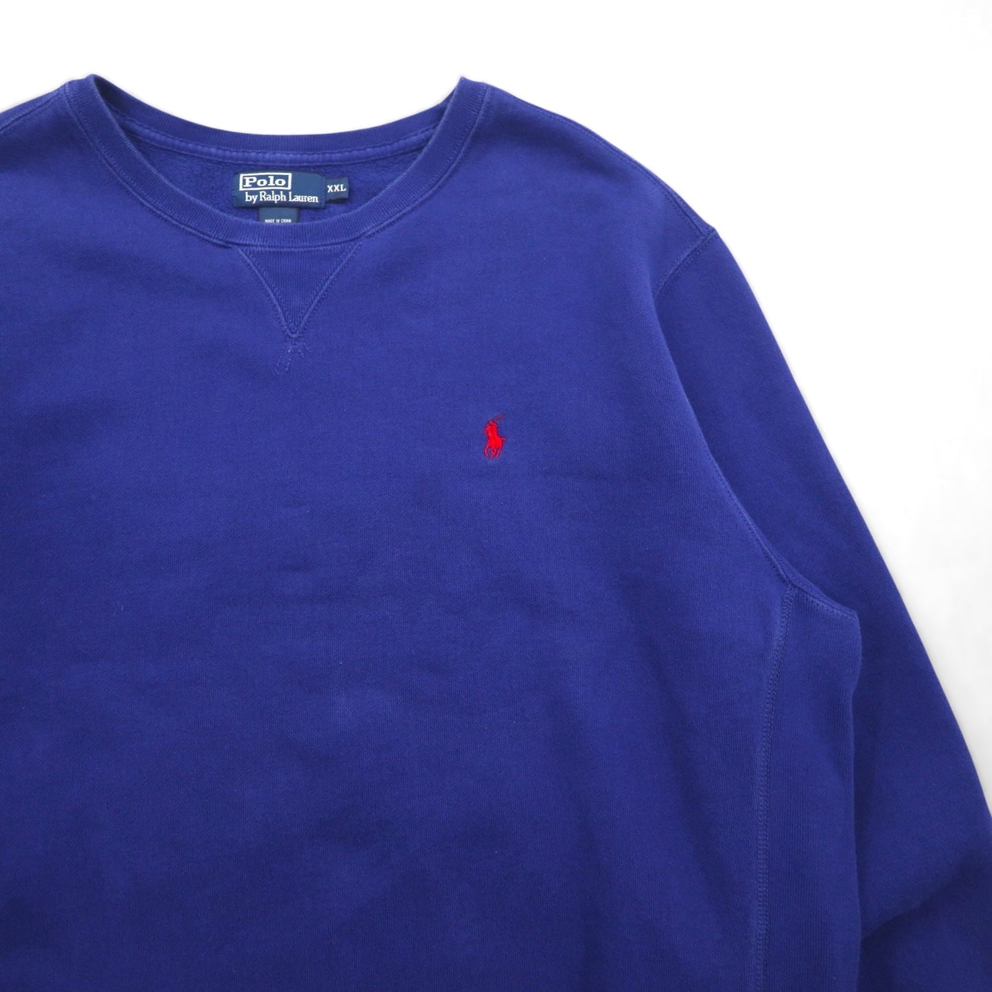 Ralph Lauren 90年代 リバースウィーブ スウェット XL ブルー スモールポニー刺繍 ビッグサイズ