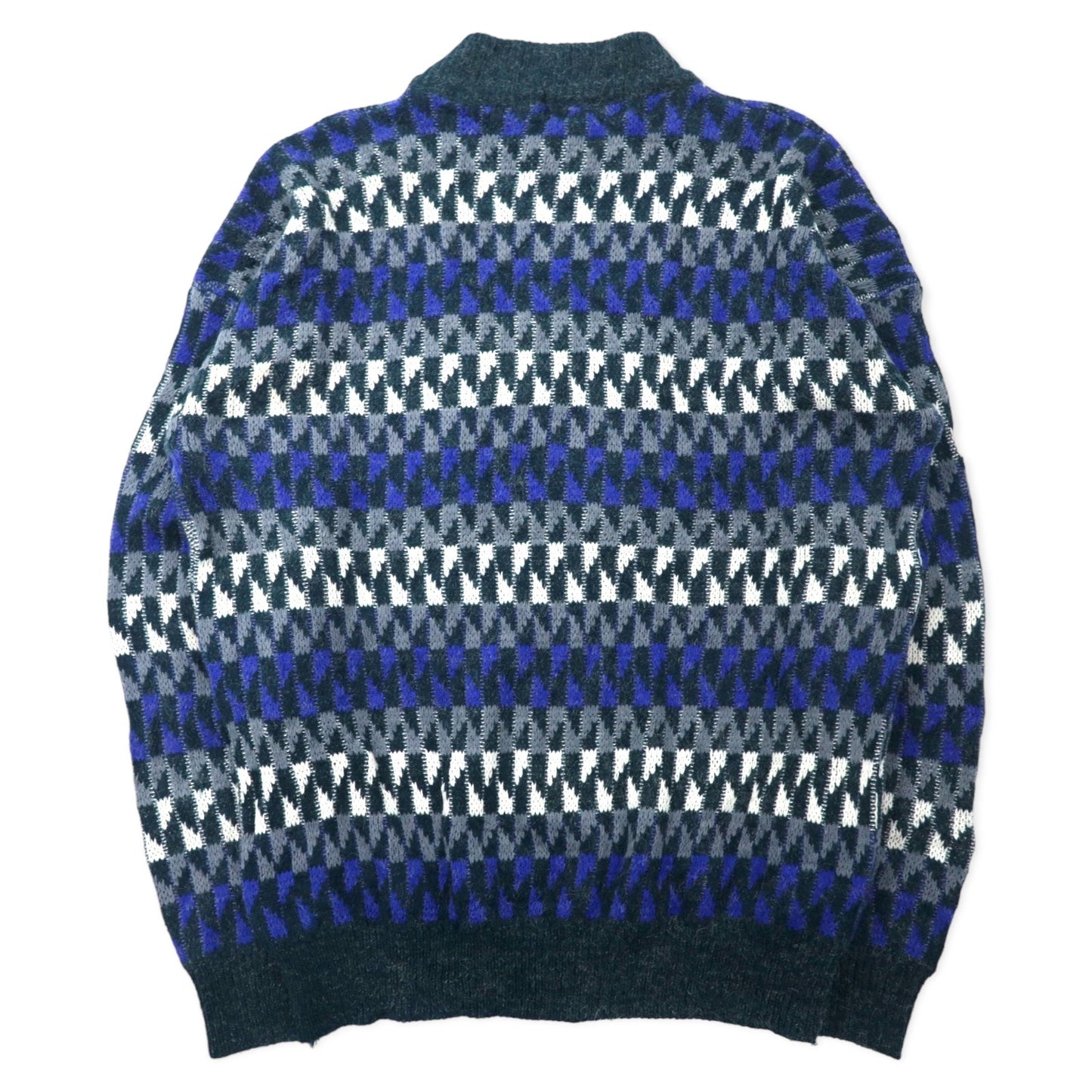 McGREGOR 80年代 ボトルネック ローゲージ ニット セーター L グレー アクリル 総柄