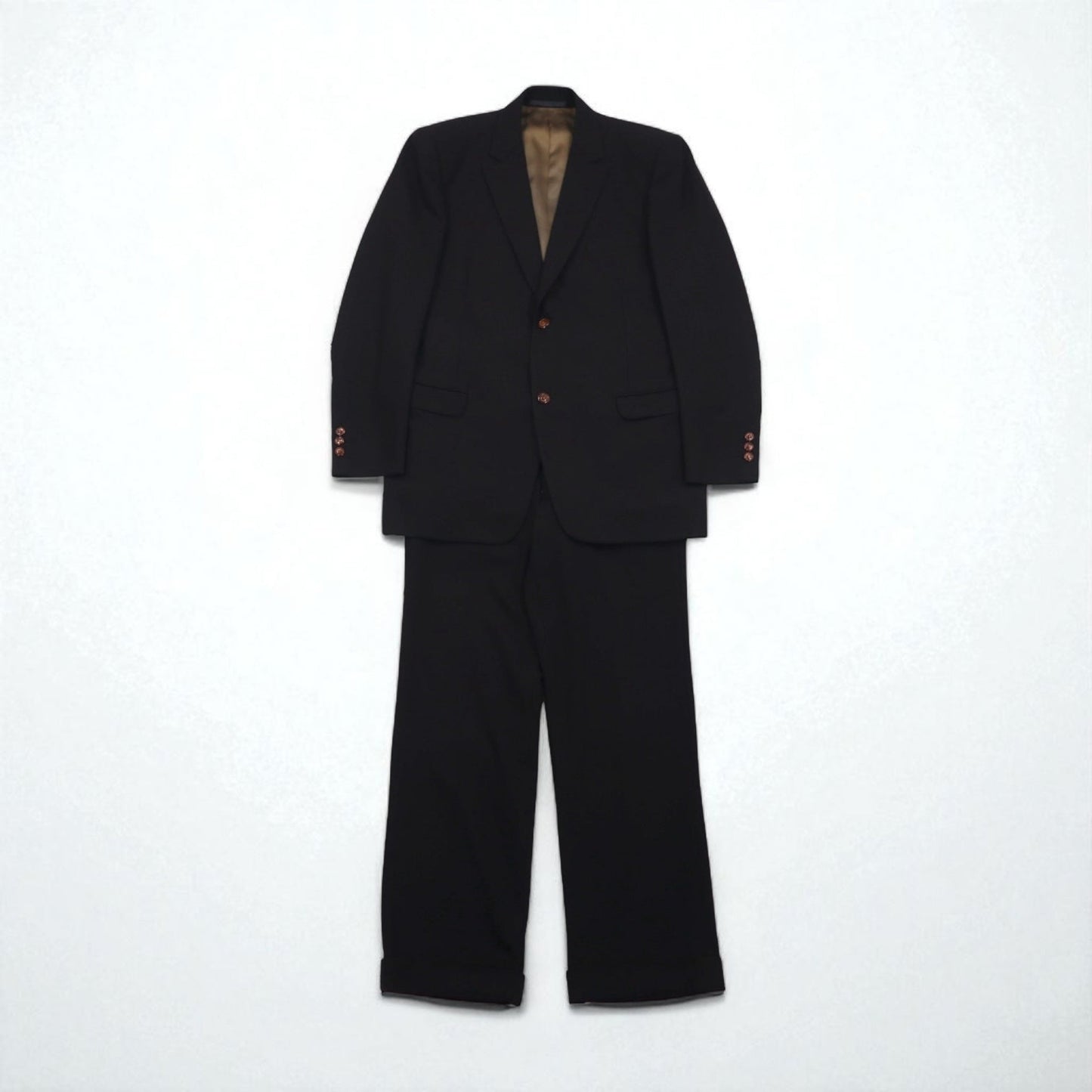 80s Japan Vintage 2-Piece Suits Ando 80年代 日本製 セットアップ スーツ L ブラウン ウール