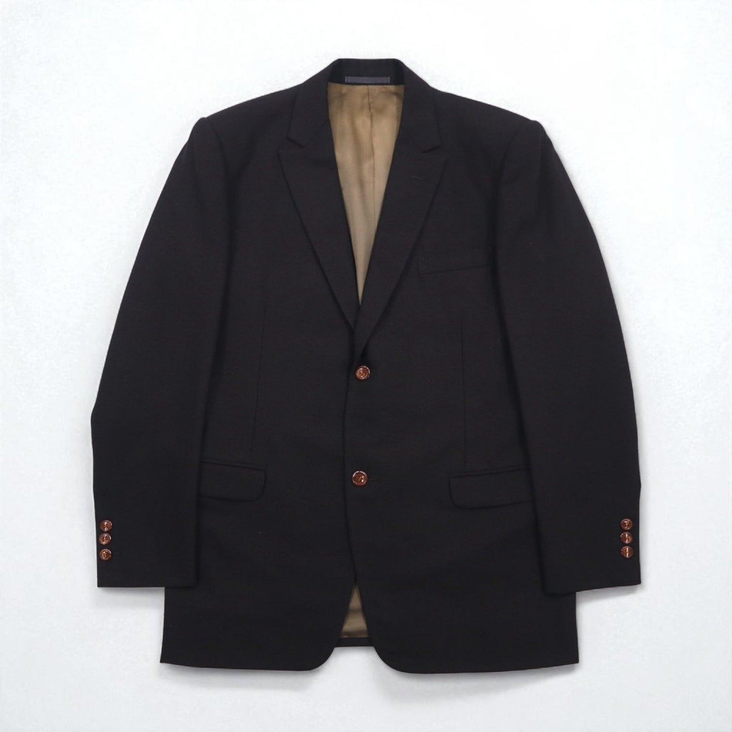 80s Japan Vintage 2-Piece Suits Ando 80年代 日本製 セットアップ スーツ L ブラウン ウール