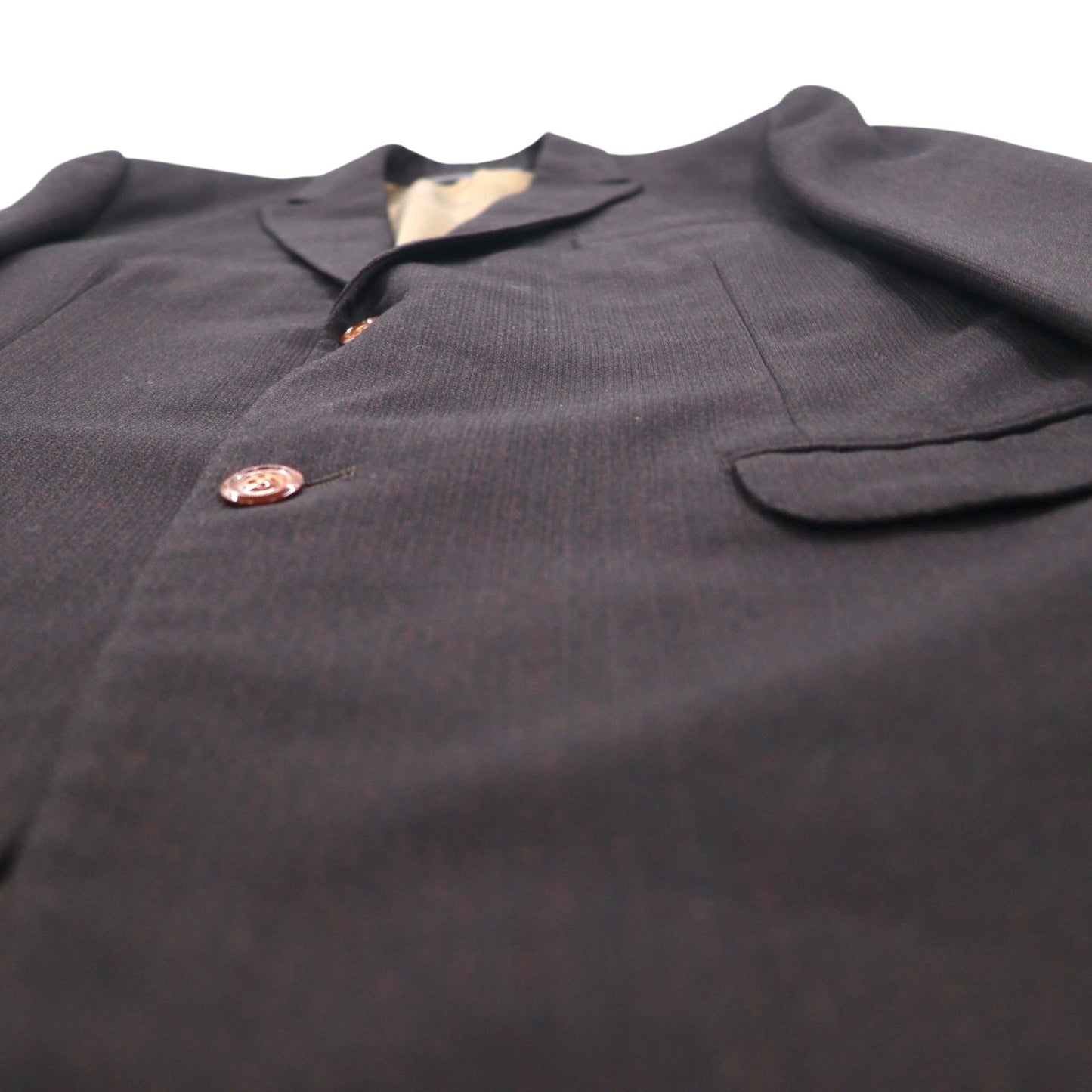 80s Japan Vintage 2-Piece Suits Ando 80年代 日本製 セットアップ スーツ L ブラウン ウール