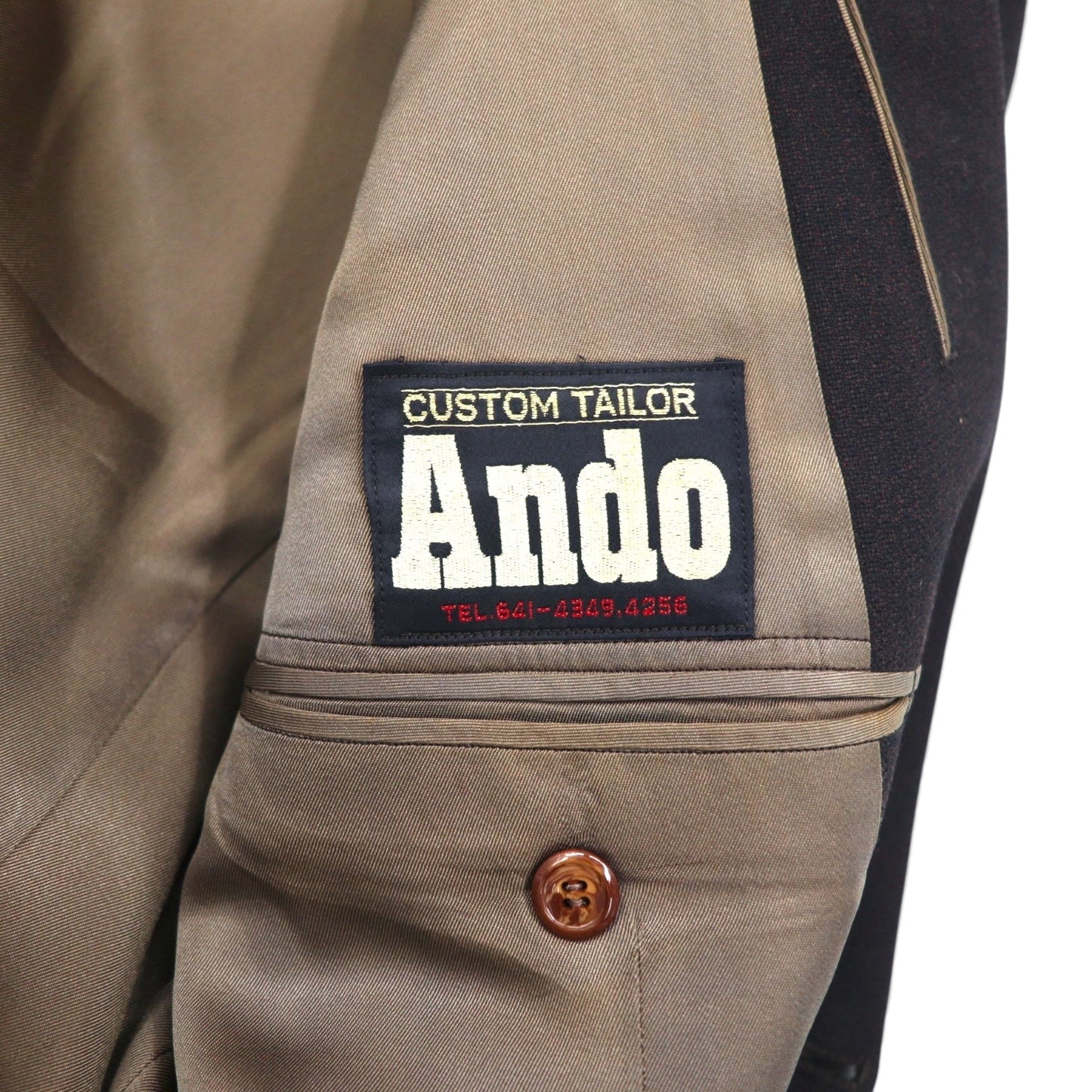 80s Japan Vintage 2-Piece Suits Ando 80年代 日本製 セットアップ スーツ L ブラウン ウール