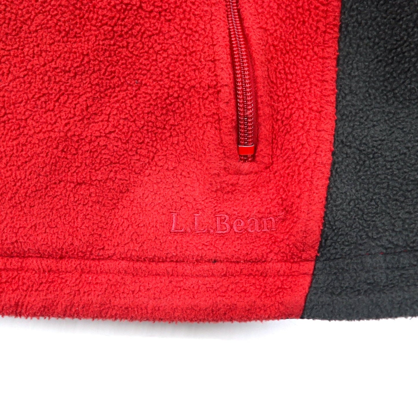 L.L.Bean 90年代 フルジップ POLARTEC フリースジャケット XL レッド ポリエステル 山タグ エルサルバドル製