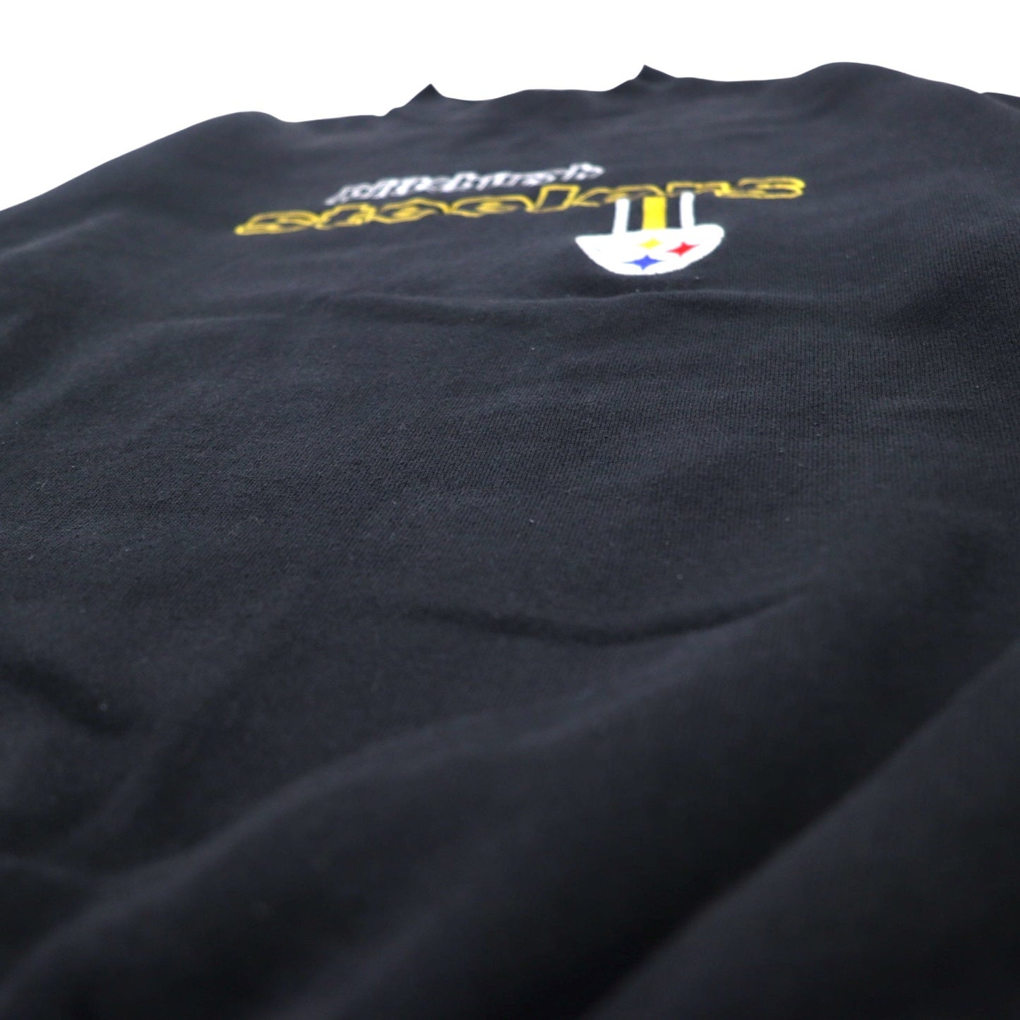 LOGO ATHLETIC 90年代 NFL 刺繍 スウェット M ブラック PITTSBURGH STEELERS メキシコ製