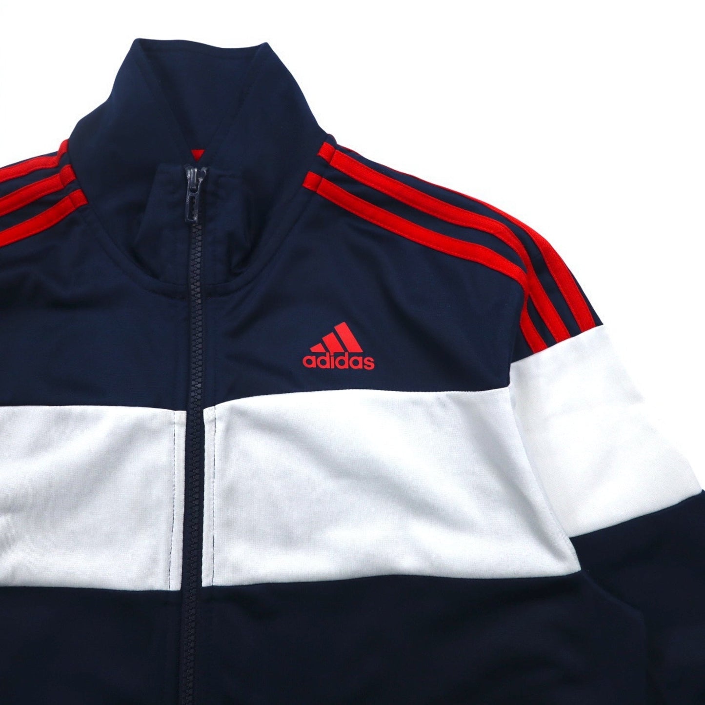 adidas SPORT ESSENTIAL 3ストライプ トラックジャケット ジャージ M ネイビー CLIMALITE クライマライト