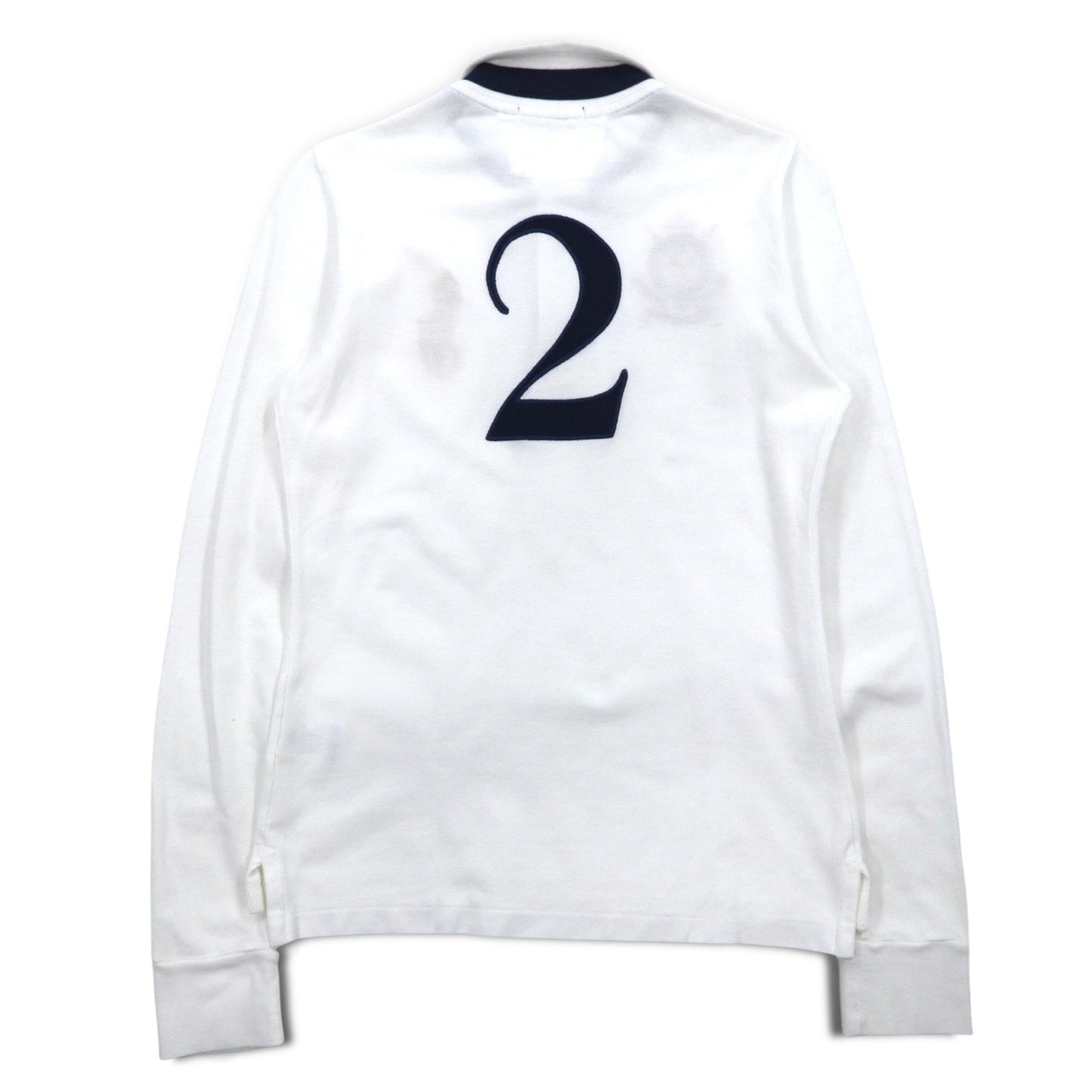 RALPH LAUREN ビッグポニー ラガーシャツ L ホワイト ナンバリング R.L COUNTRY RIDERS & JOCKEY CLUB