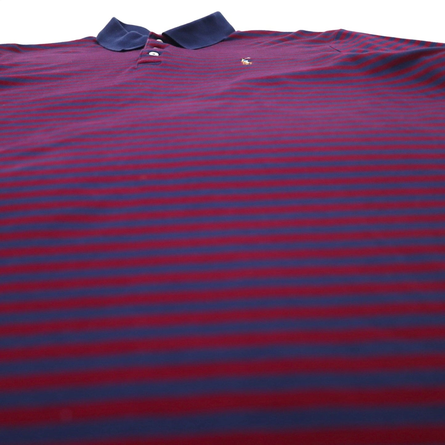 POLO RALPH LAUREN クラシックフィット ボーダー ポロシャツ XL ネイビー ボルドー スモールポニー刺繍