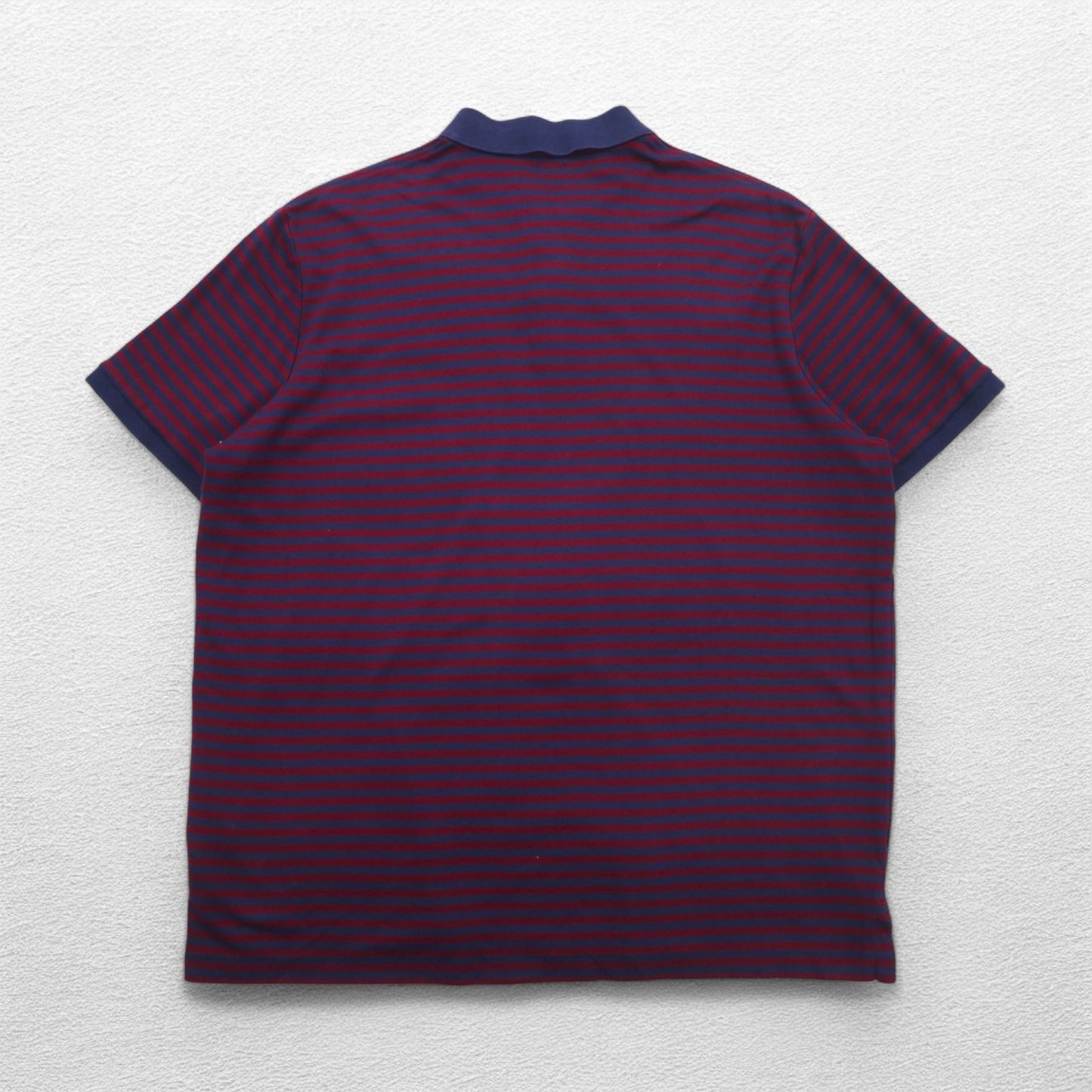 POLO RALPH LAUREN クラシックフィット ボーダー ポロシャツ XL ネイビー ボルドー スモールポニー刺繍