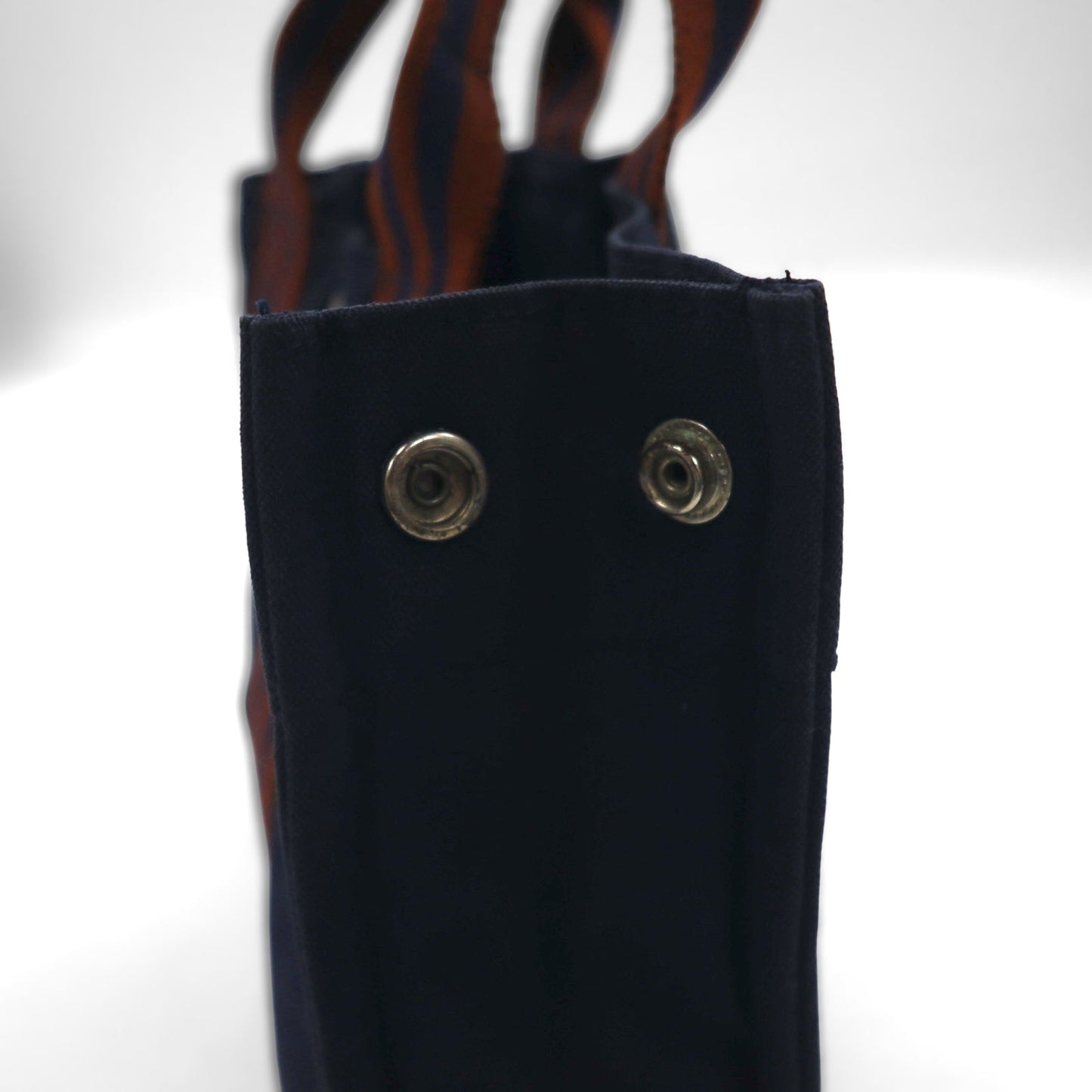 HERMES フールトゥ PM トートバッグ ハンドバッグ ネイビー キャンバス フランス製