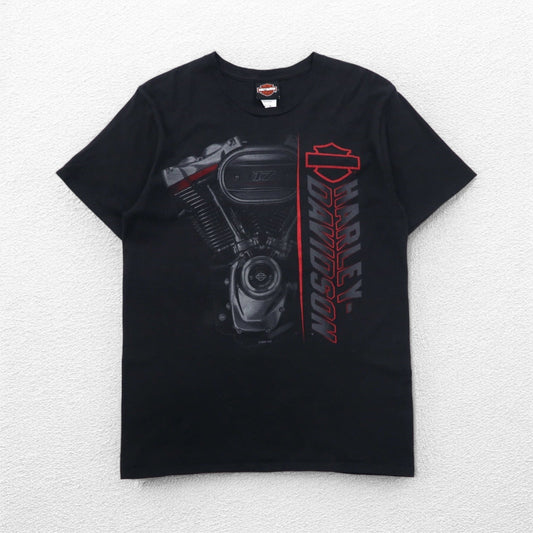 HARLEY DAVIDSON 両面プリント Tシャツ M ブラック コットン MISSISSIPPI