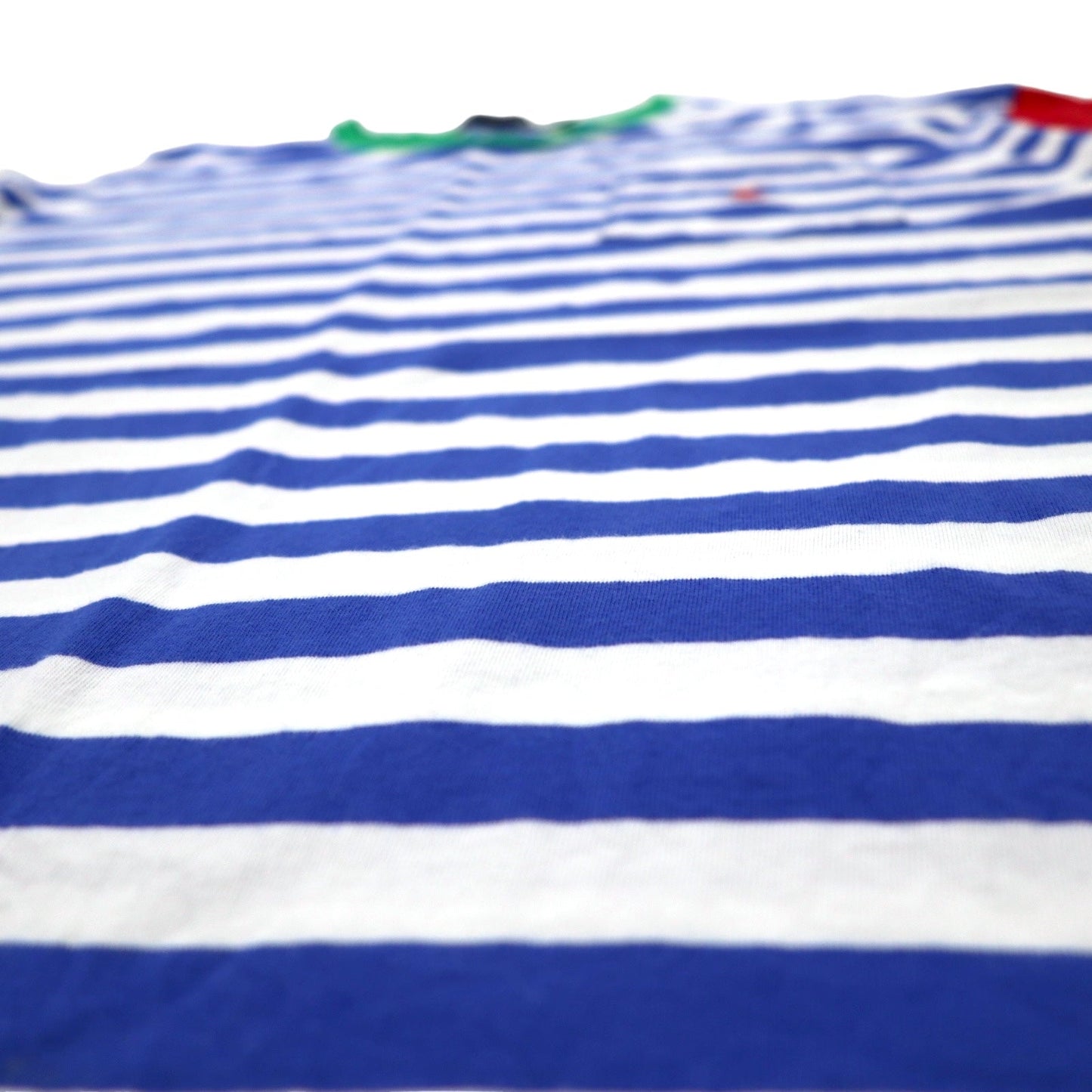 POLO RALPH LAUREN クラシックフィット ボーダー Tシャツ ポケT XL ブルー ホワイト コットン カラーブロック スモールポニー刺繍