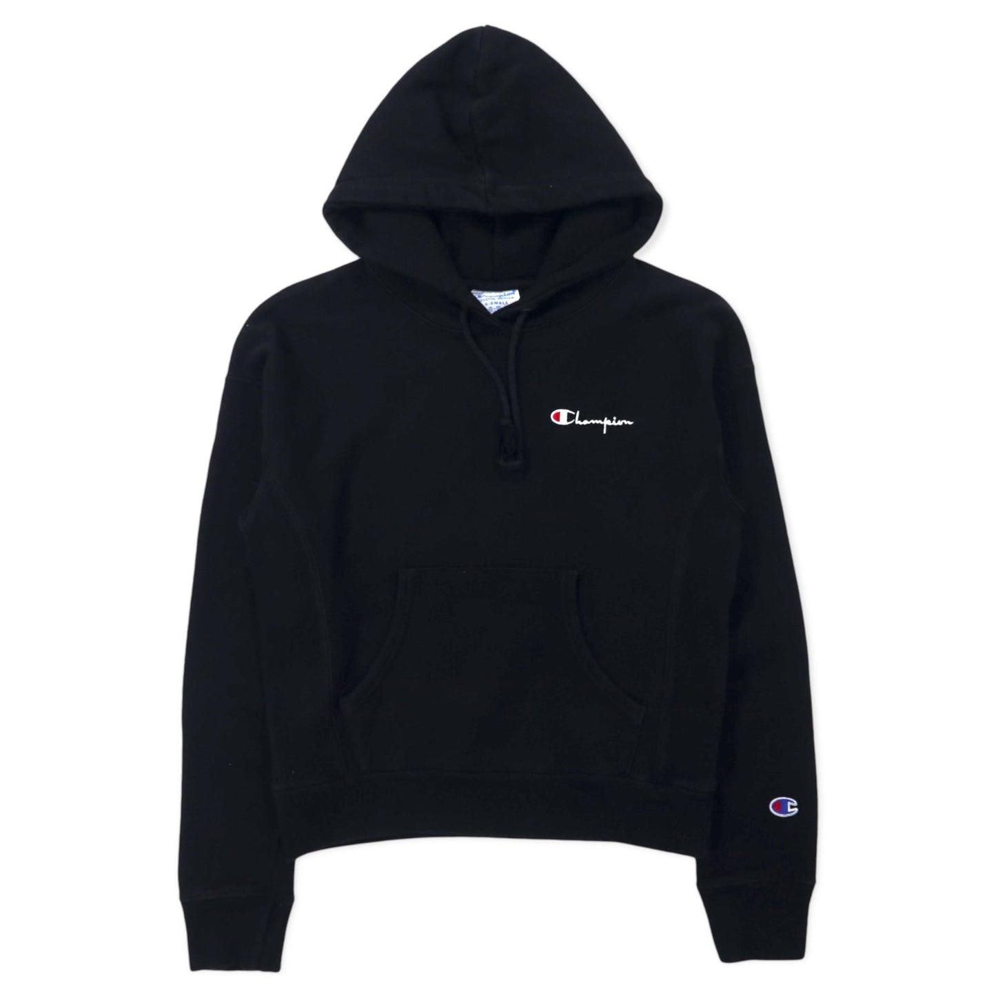 Champion リバースウィーブ プルオーバー パーカー M ブラック コットン 裏起毛 青単タグ 復刻 ホンジュラス製