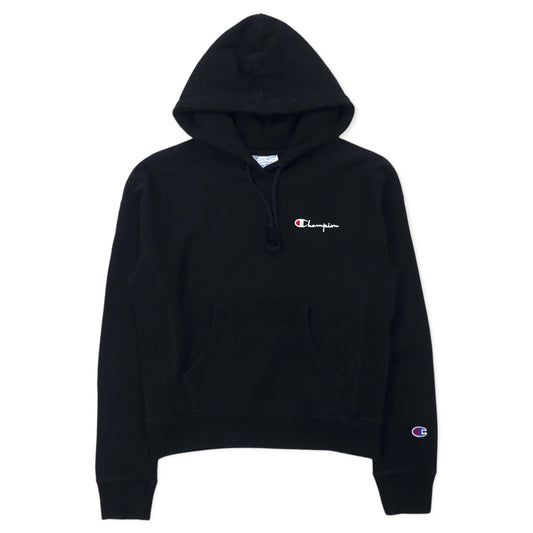 Champion リバースウィーブ プルオーバー パーカー M ブラック コットン 裏起毛 青単タグ 復刻 ホンジュラス製
