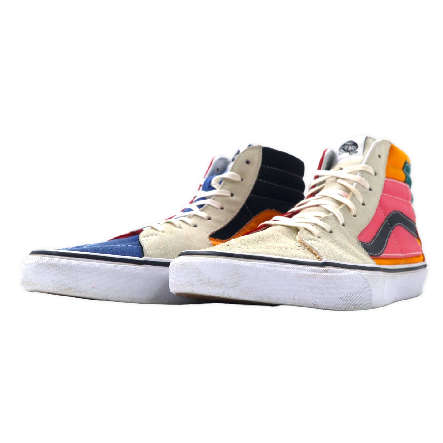 VANS パッチワーク スケートハイ スニーカー 27cm マルチカラー クレイジーパターン スエードレザー キャンバス PATCHWORK SK8-HI