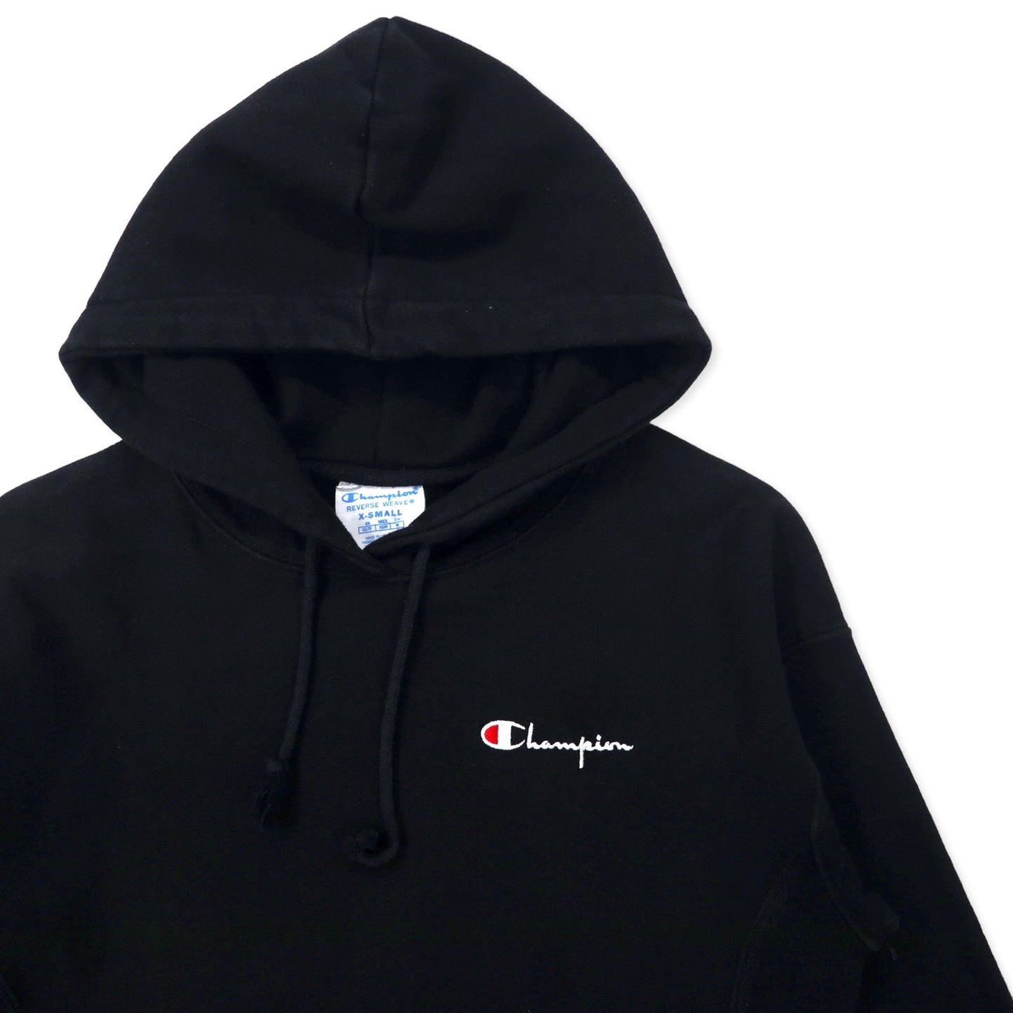 Champion リバースウィーブ プルオーバー パーカー M ブラック コットン 裏起毛 青単タグ 復刻 ホンジュラス製
