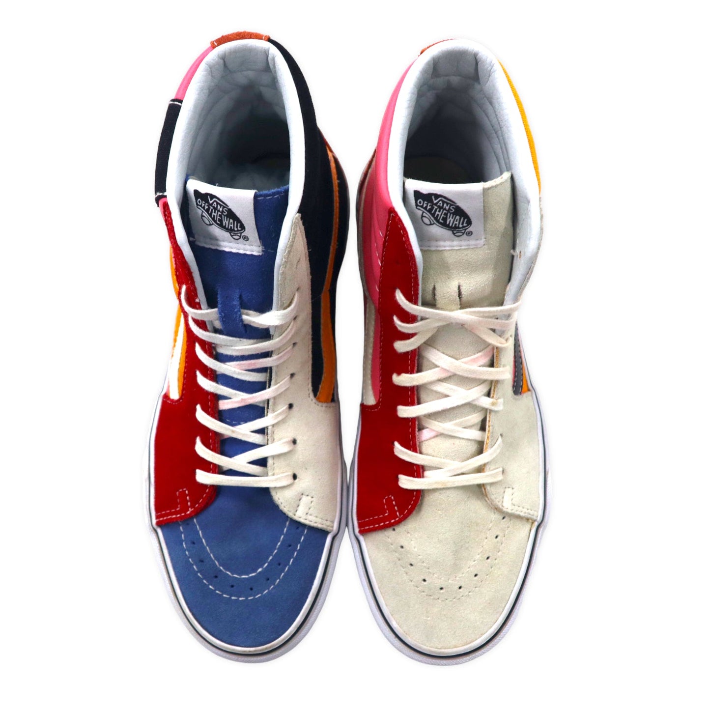 VANS パッチワーク スケートハイ スニーカー 27cm マルチカラー クレイジーパターン スエードレザー キャンバス PATCHWORK SK8-HI