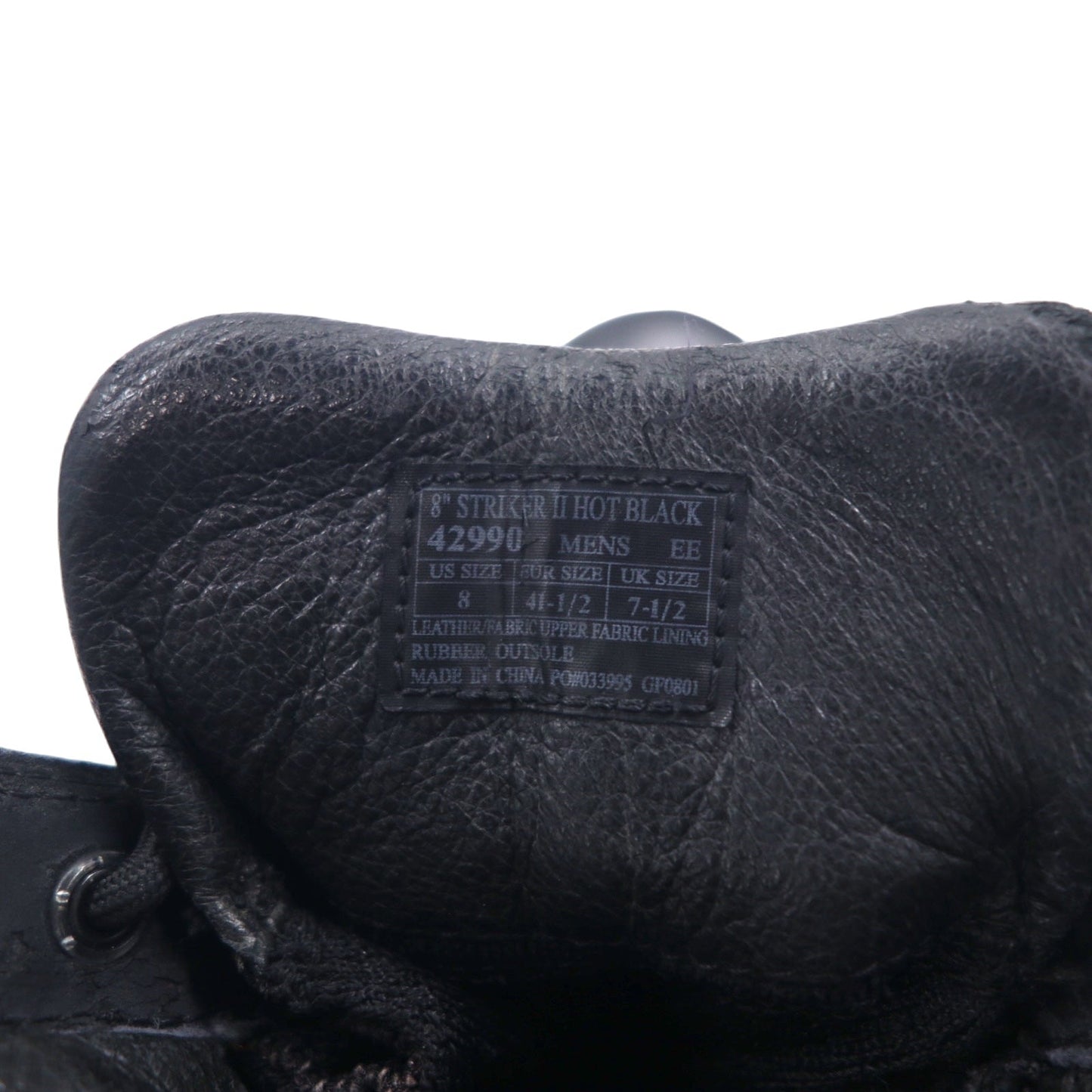Danner トレッキングブーツ タクティカルブーツ 26cm ブラック レザー DXTVENT 8 inch STRIKER Ⅱ HOT BLACK 42990
