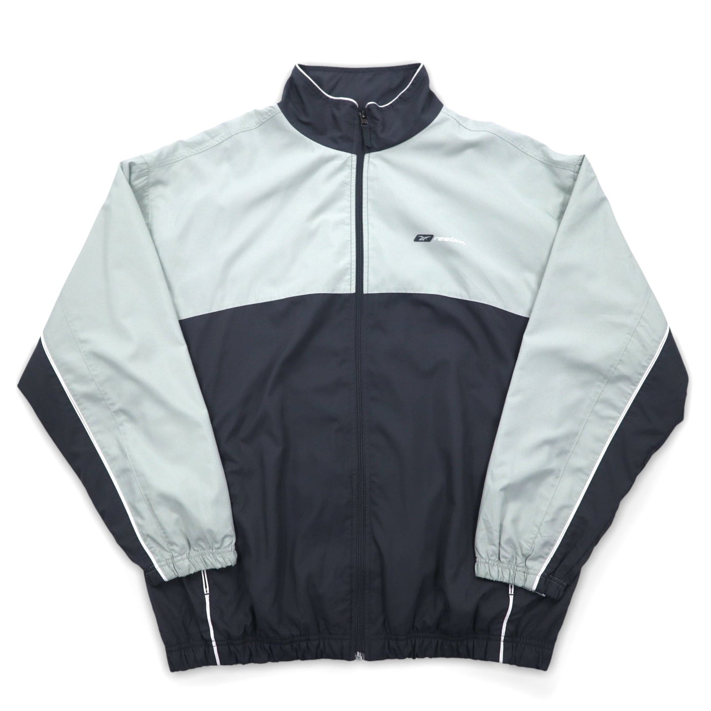 reebok 00年代 トラックジャケット ジャージ XL グレー メッシュライナー ワンポイントロゴ