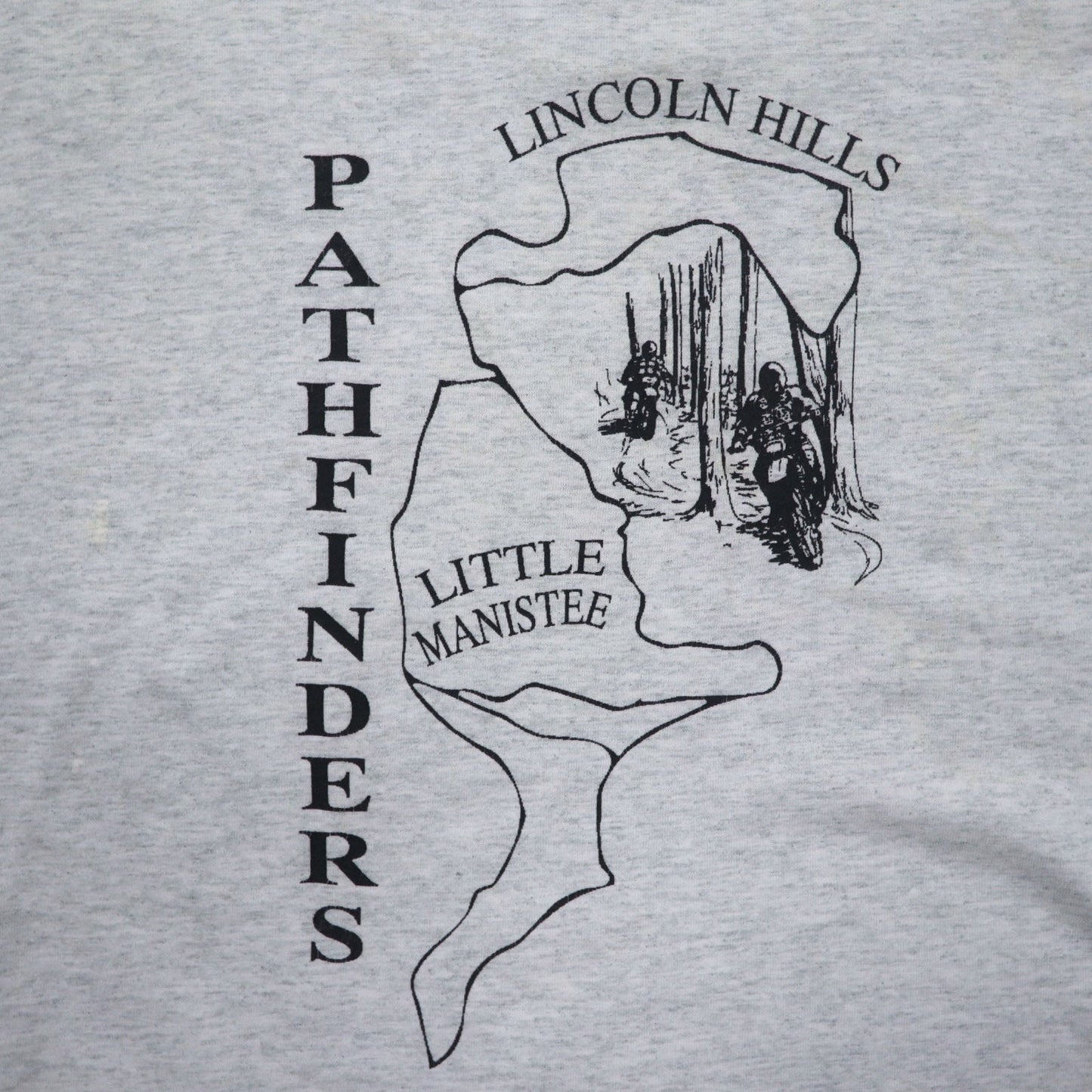 USA製 90年代 FRUIT OF THE LOOM ロングスリーブTシャツ ロンT XXL グレー PORKER RUN ビッグサイズ