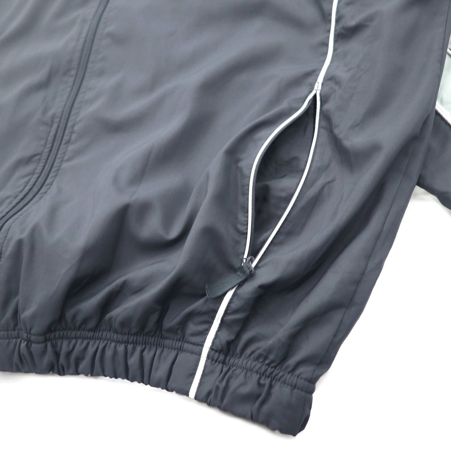 reebok 00年代 トラックジャケット ジャージ XL グレー メッシュライナー ワンポイントロゴ