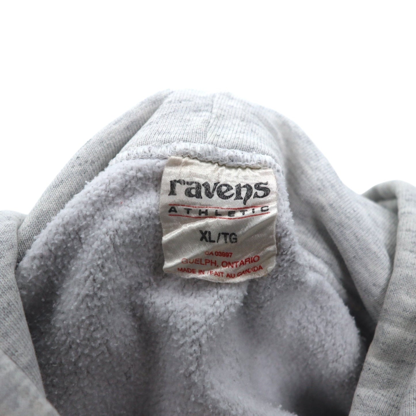 カナダ製 90年代 ravens ATHLETIC プルオーバー パーカー XL グレー 裏起毛 NHL CALGARY FLAMES