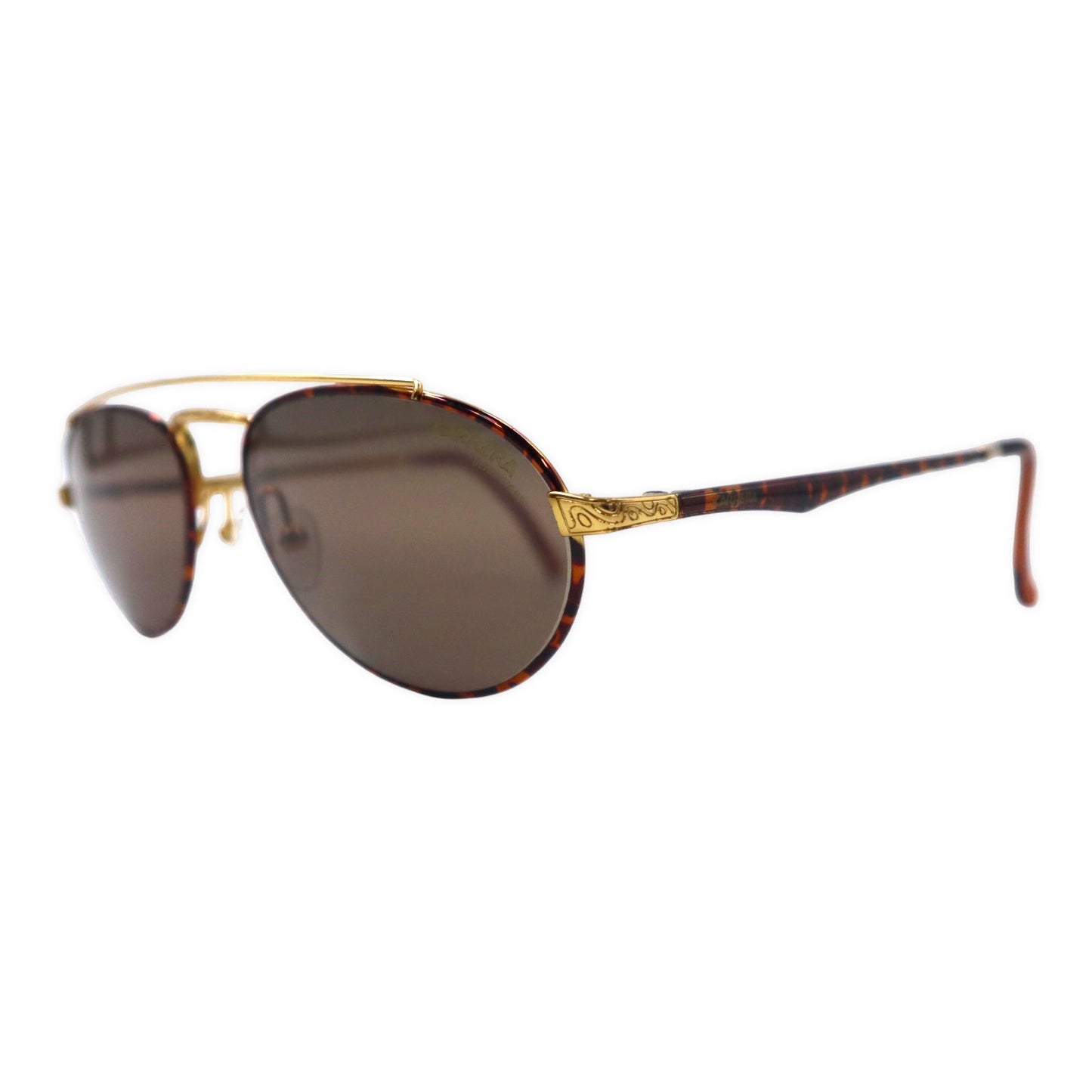 CARRERA ダブルブリッジ サングラス ティアドロップ ゴールド ベッコウ 5519 41 56-18 140 オーストラリア製