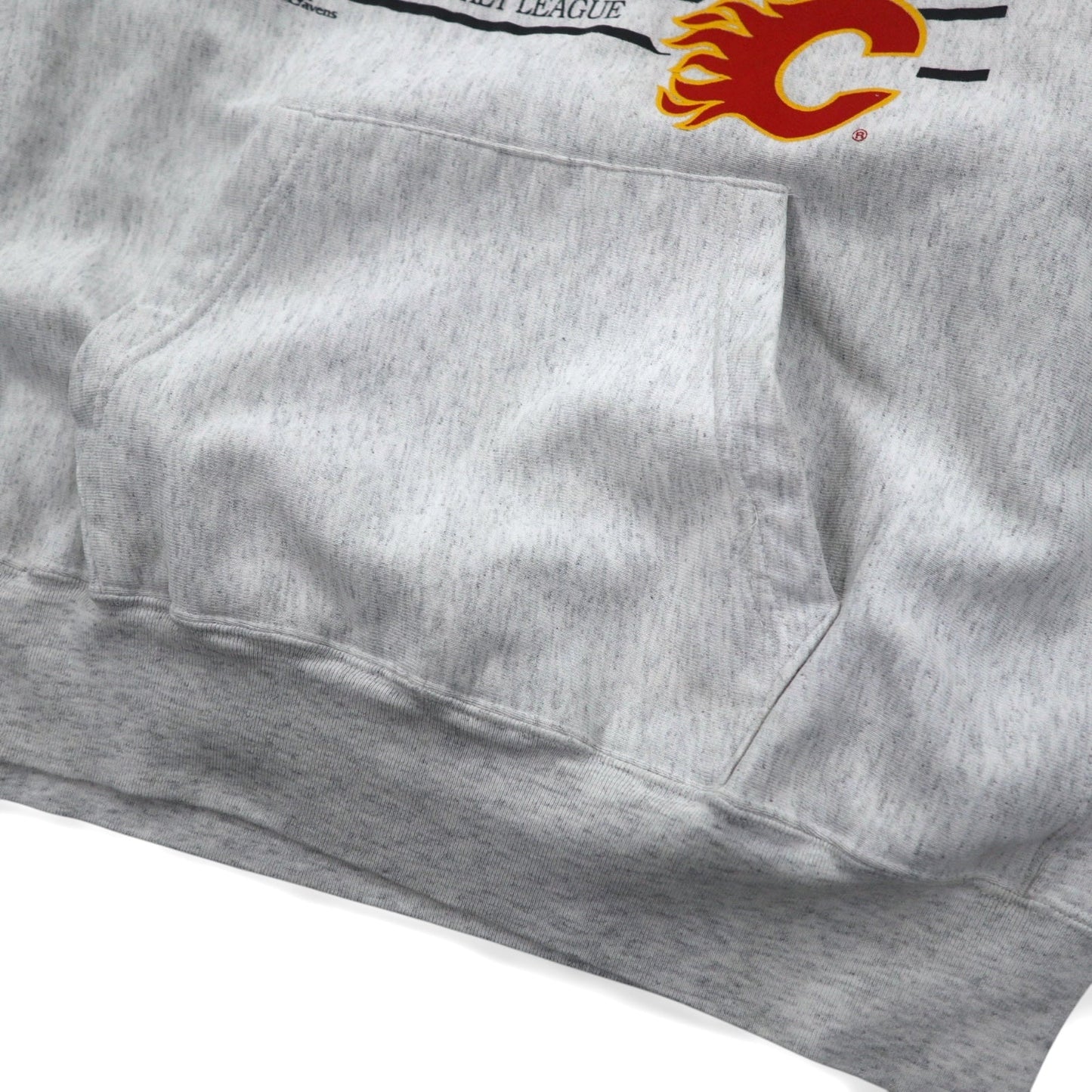 カナダ製 90年代 ravens ATHLETIC プルオーバー パーカー XL グレー 裏起毛 NHL CALGARY FLAMES