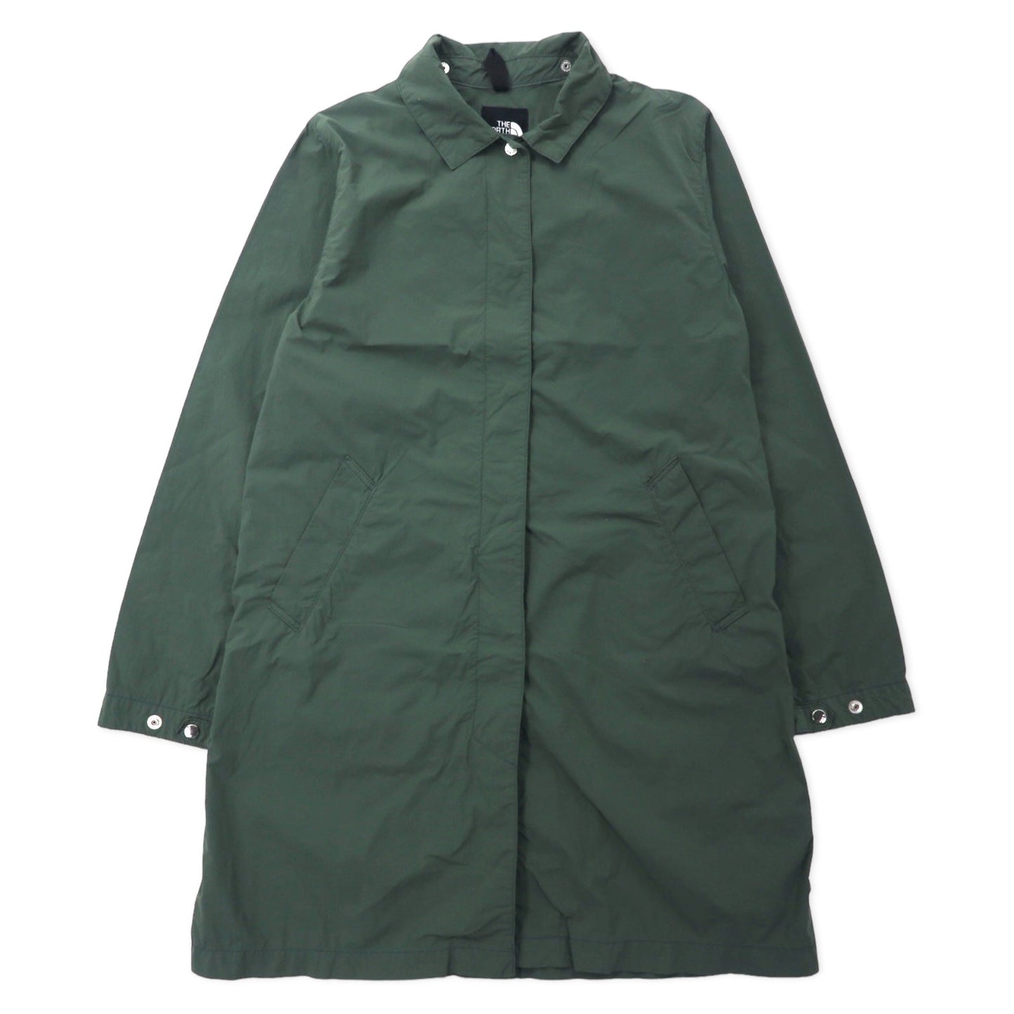 THE NORTH FACE ニーズジャーコート ステンカラーコート M カーキ ナイロン スナップボタン フード着脱式 JOURNEYS TECH COAT NPW21767