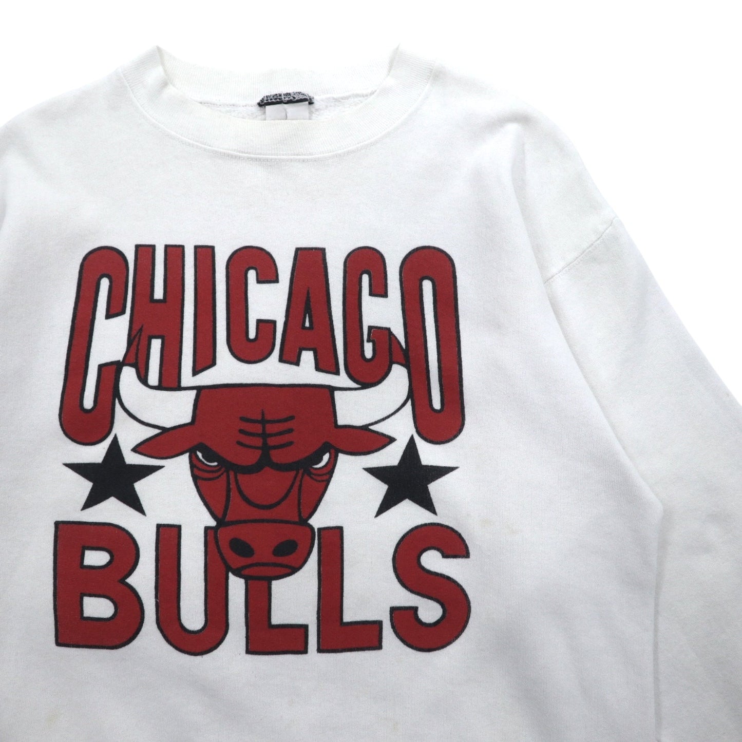 Vintage 90s USA Made Sweatshirt NBA CHICAGO BULLS 90年代 USA製 プリント スウェット L ホワイト シカゴブルズ
