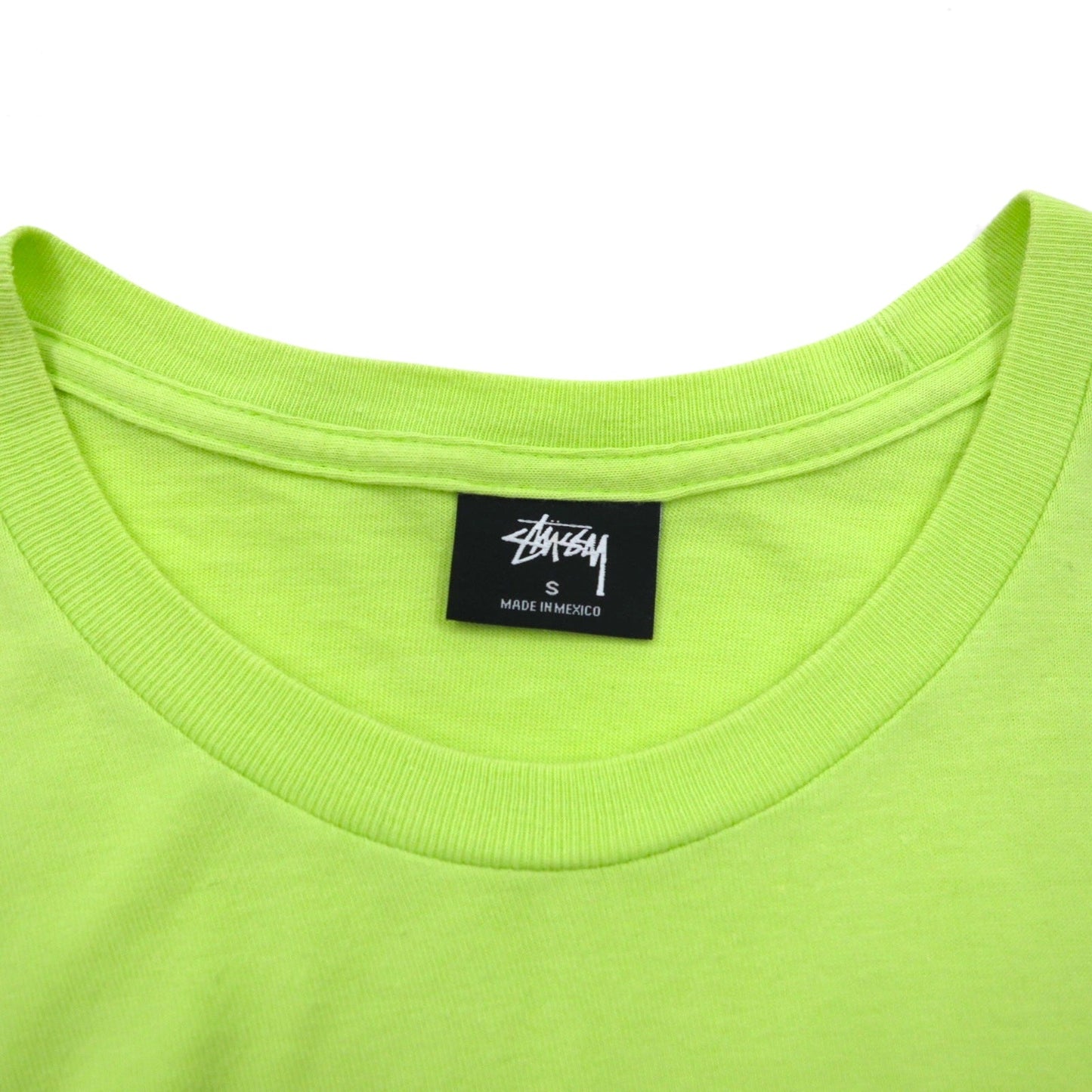 stussy シャネルロゴ プリント Tシャツ S グリーン コットン
