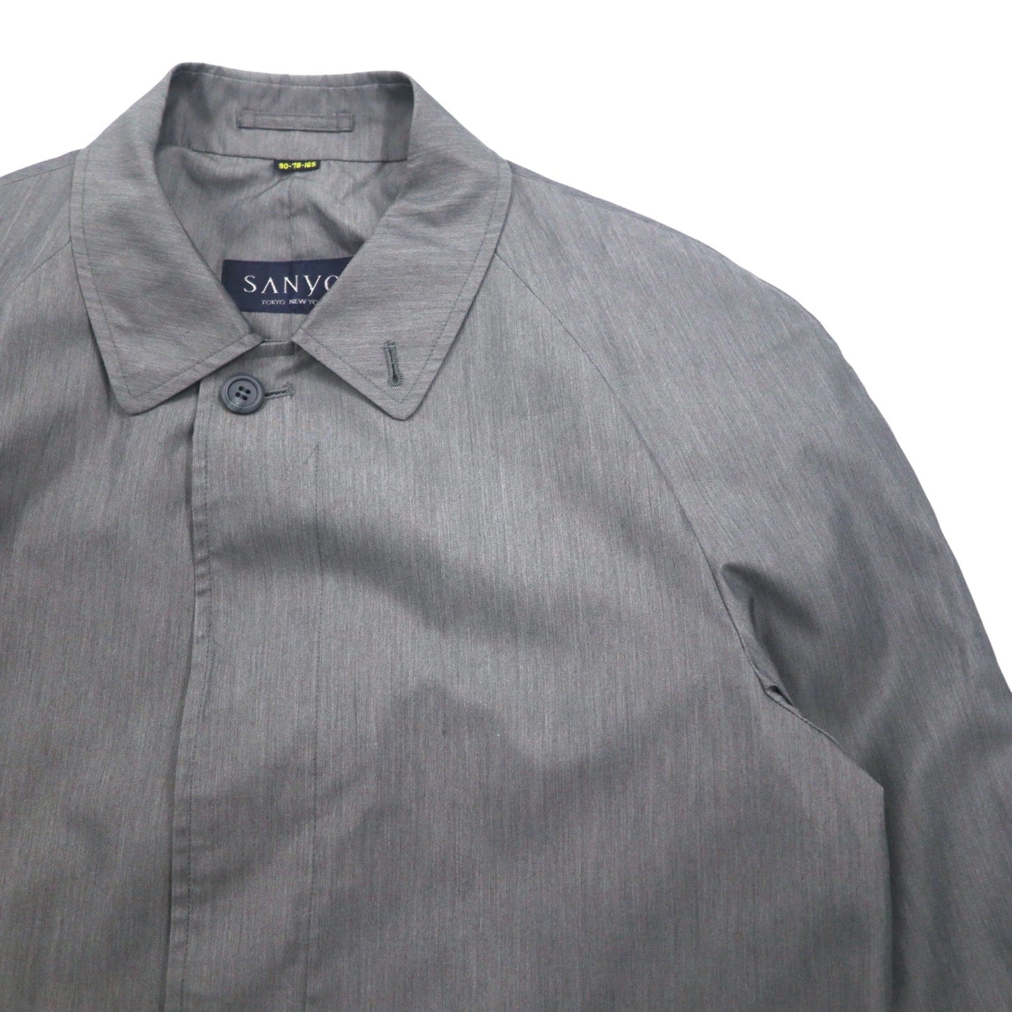 Vintage 90s Japan Made SANYO Classic Trench Coat SANYO ステンカラーコート S グレー 日本製