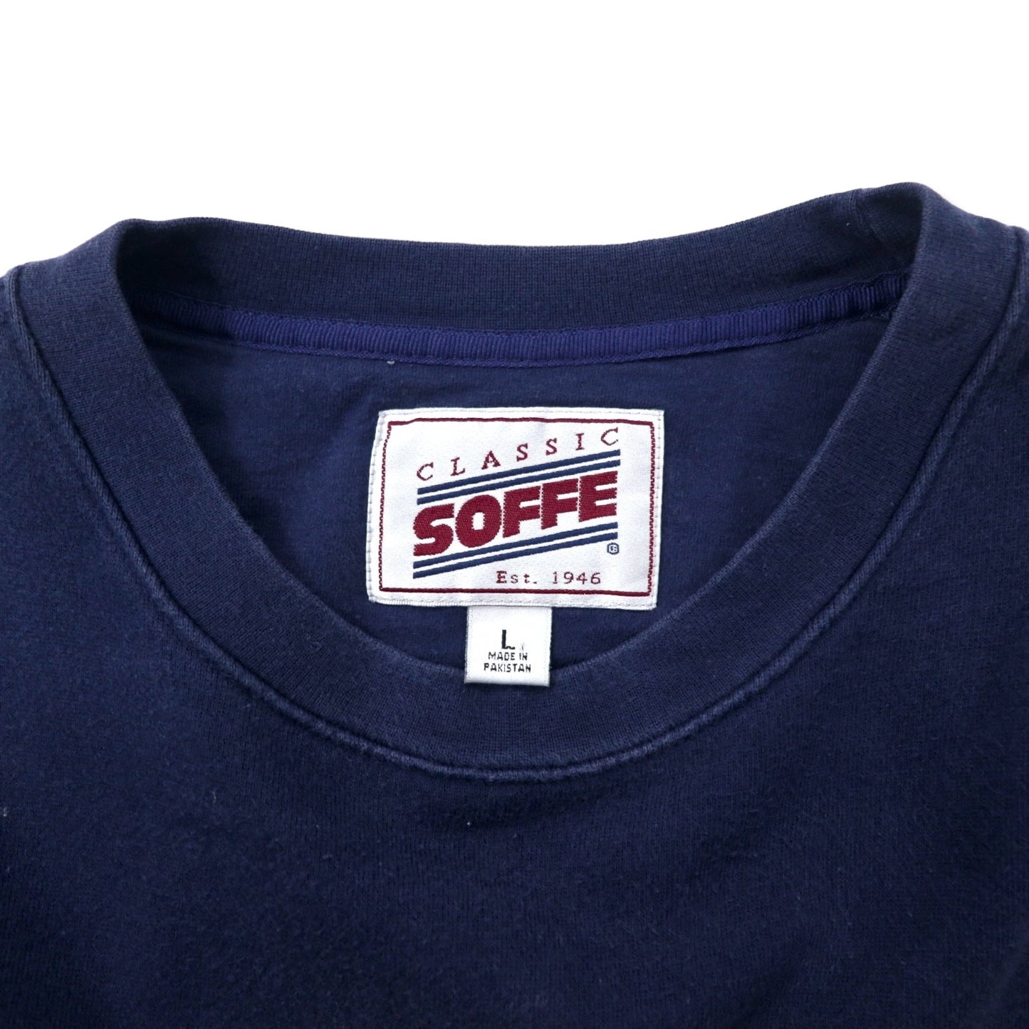 CLASSIC SOFFE カレッジ プリント スウェット L ネイビー コットン パキ綿 NOTRE DAME