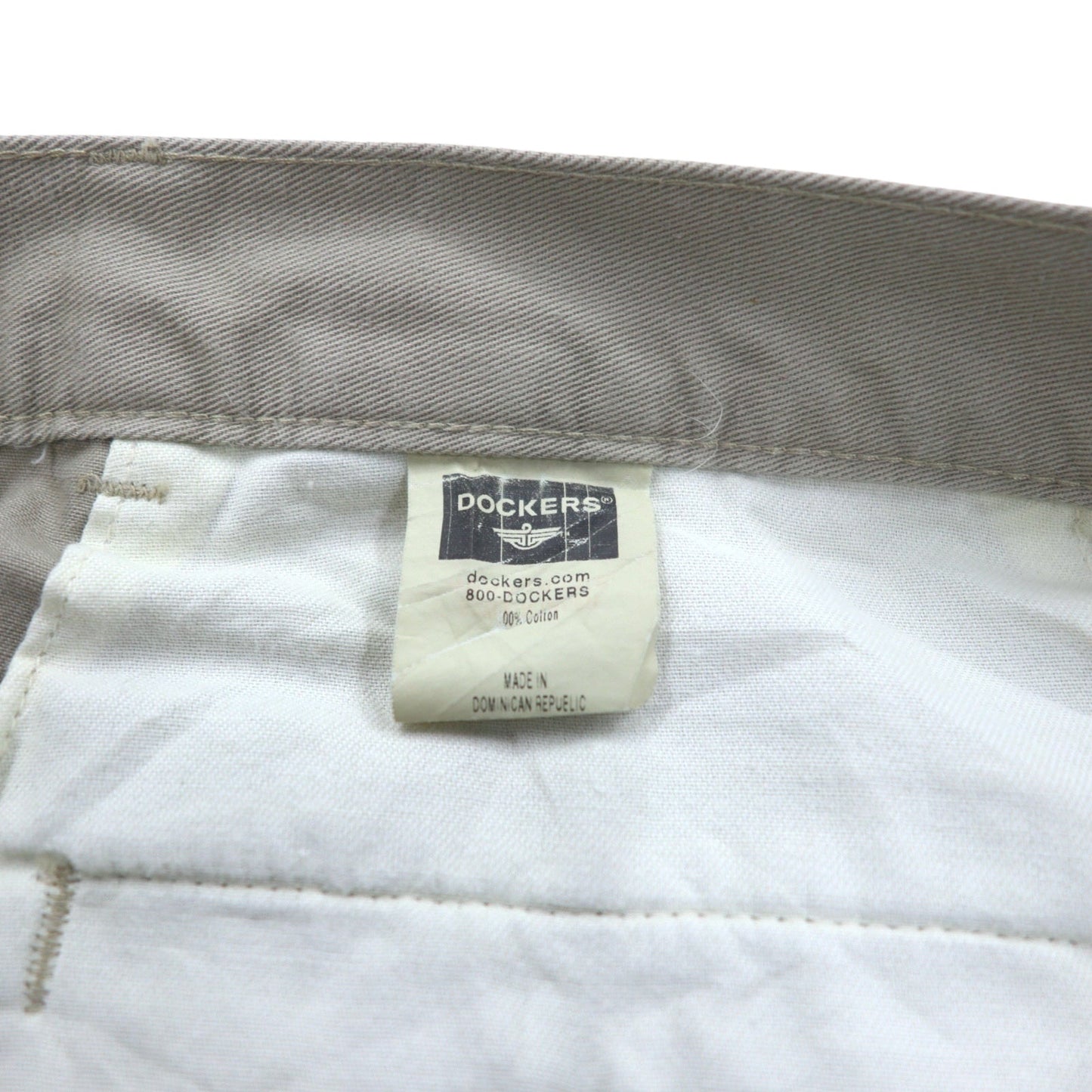 DOCKERS ( Levi's ) khakis 00年代 タック ワイド チノパンツ L ベージュ コットン