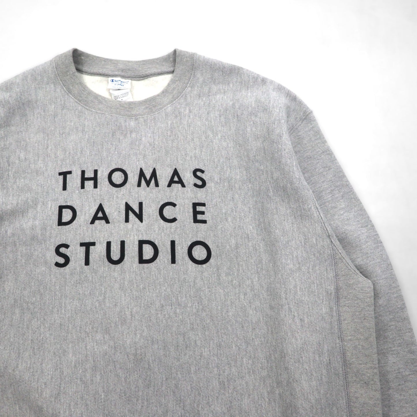 Champion リバースウィーブ REVERSE WEAVE スウェット XL プリント 青単タグ 復刻 THOMAS DANCE STUDIO