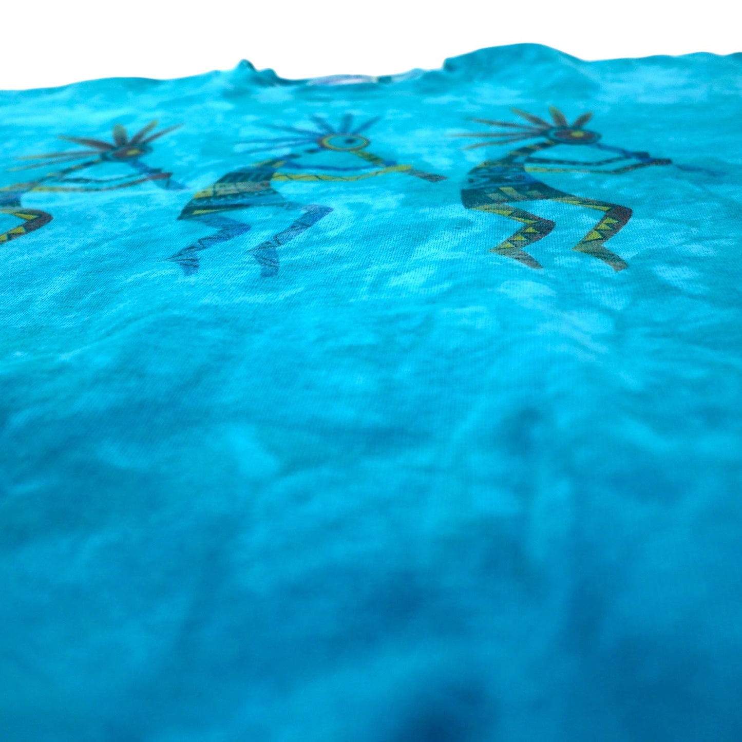 Hanes 90年代 インディアン プリント スウェット L ブルー タイダイ コットン ココペリ