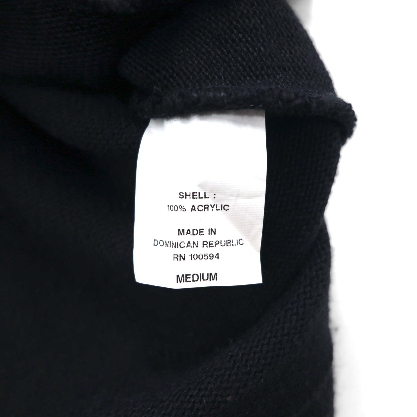 Vintage Letterman Cardigan NEFF レタード カーディガン M ブラック ワッペン パッチポケット