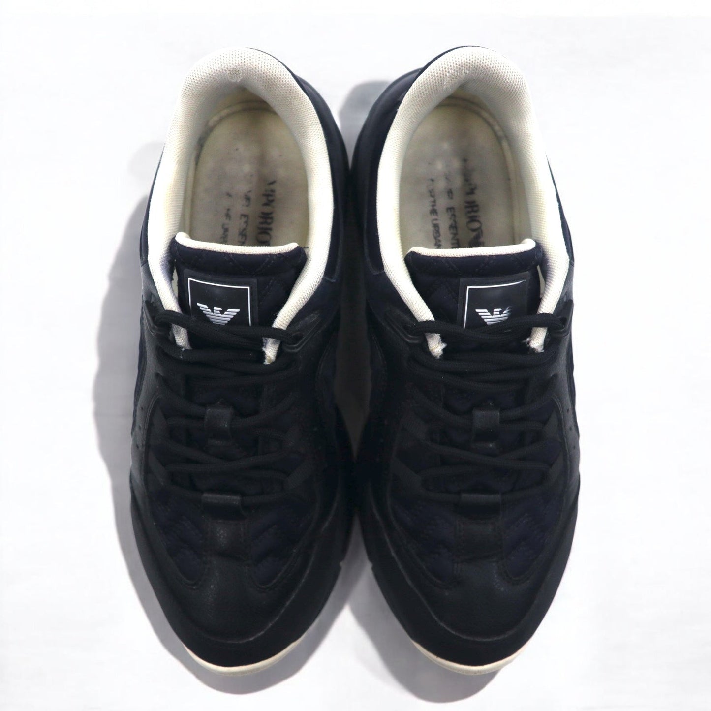 EMPORIO ARMANI スニーカー 26cm ブラック ナイロン レザー X4X647 XN945