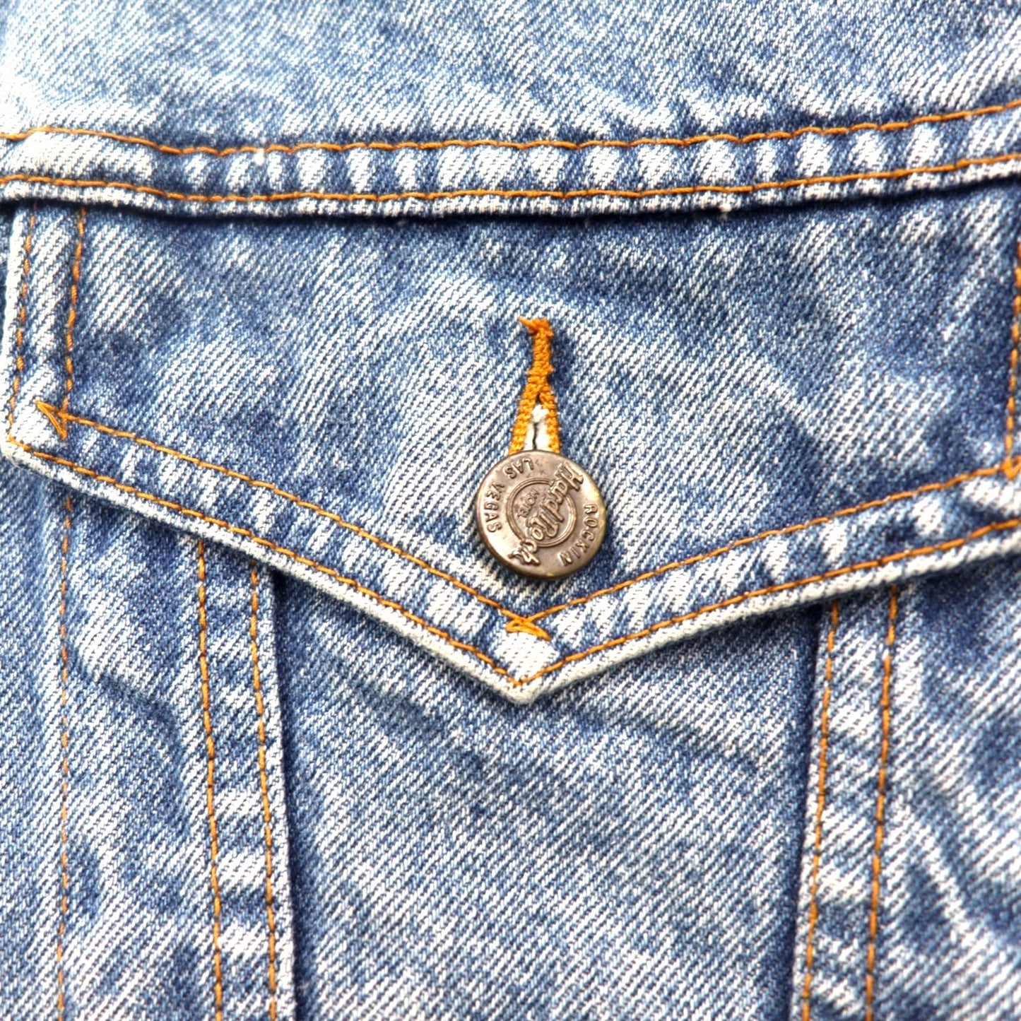 Hard Rock HOTEL 90年代 デニムジャケット Gジャン L インディゴ ブルー バックロゴ刺繍 LAS VEGAS