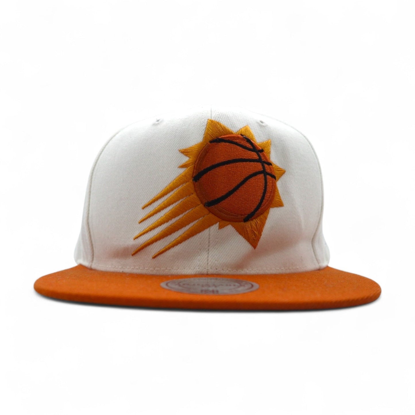 mitchell & ness スナップバック バイカラー ベースボールキャップ FREE アジャスタブル フィット ホワイト オレンジ NBA Phenix Suns