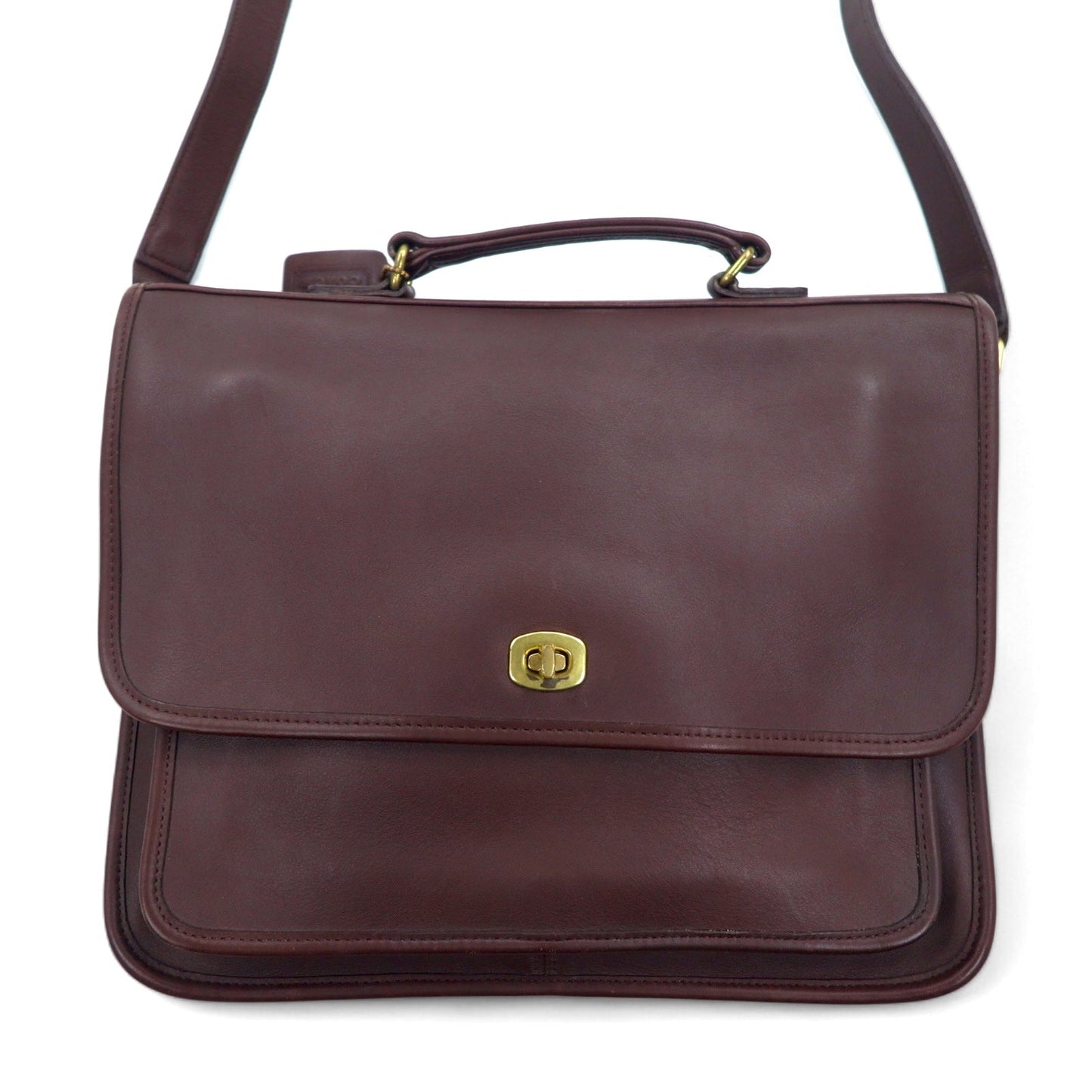 COACH USA製 オールドコーチ 2WAY ショルダーバッグ ブラウン レザー 5181 ターンロック